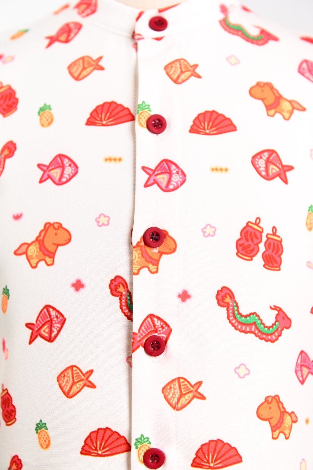 LUCKY CHARMS MANDARIN COLLAR KIDS’ SHIRT