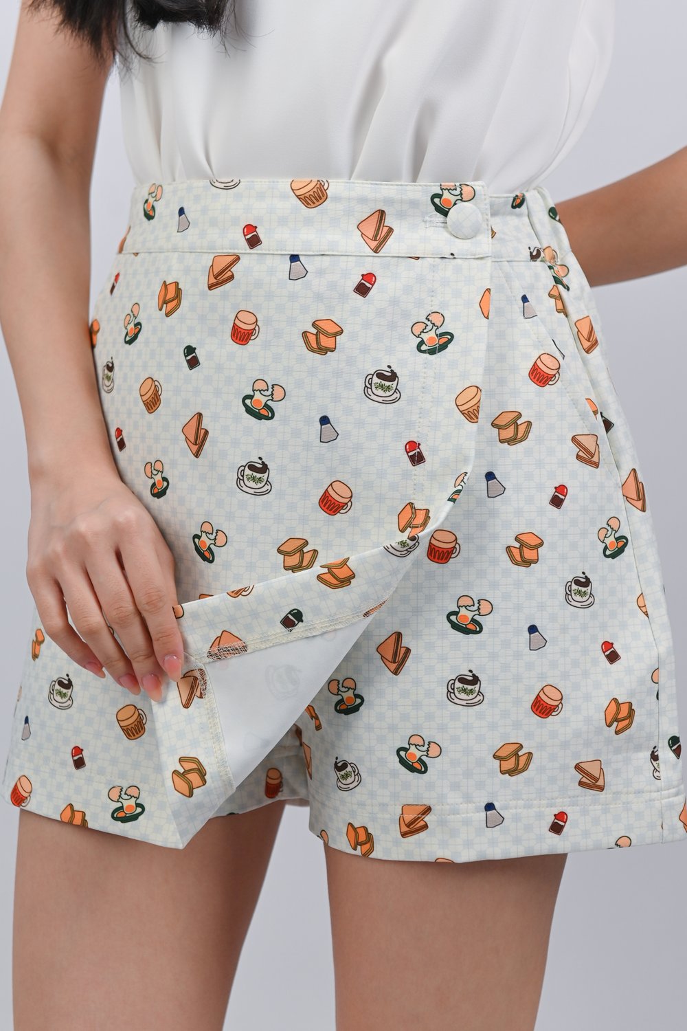 SUNDAY BREAKFAST ELASTIC-BACK SKORTS