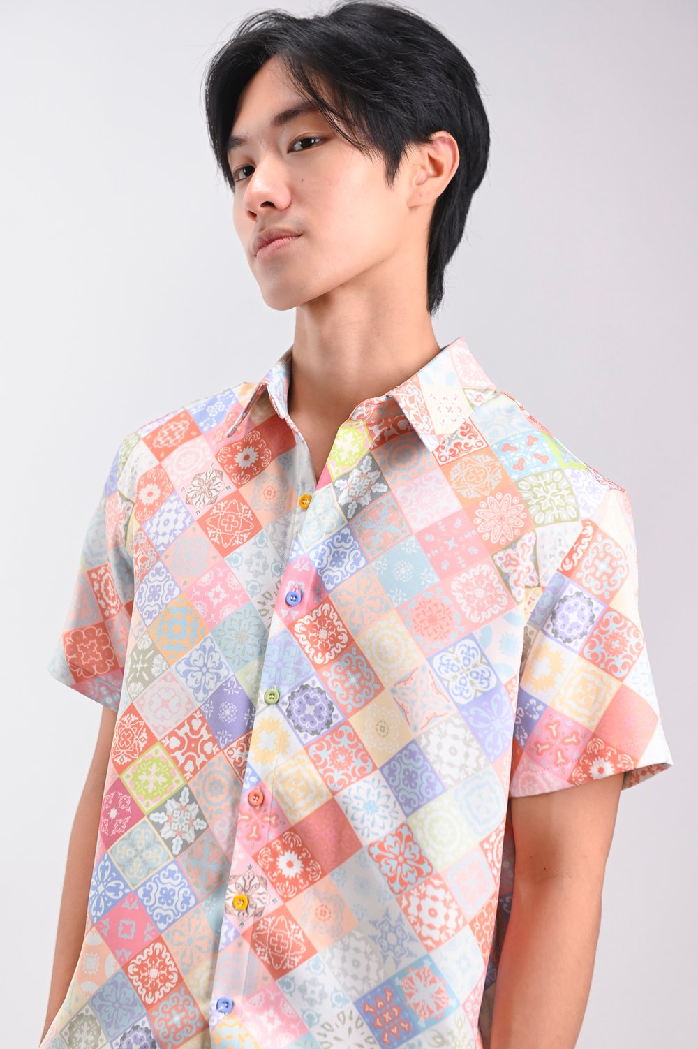 DIAMOND VINTAGE TILES MEN’S SHIRT