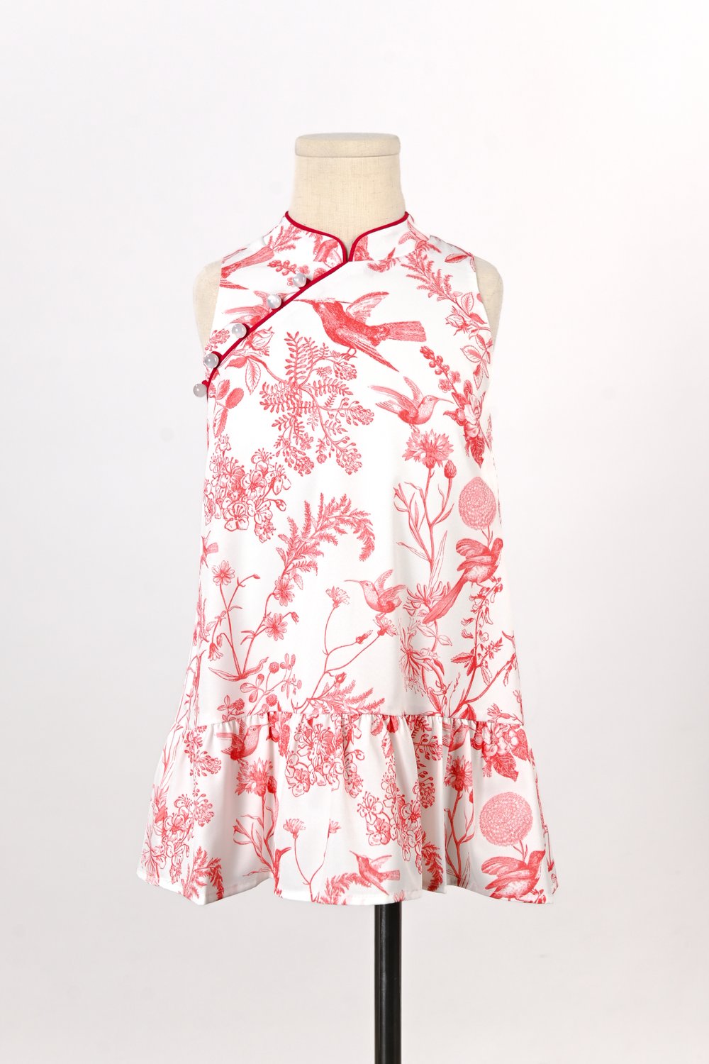 RED HUMMINGBIRD KIDS' CHEONGSAM DRESS