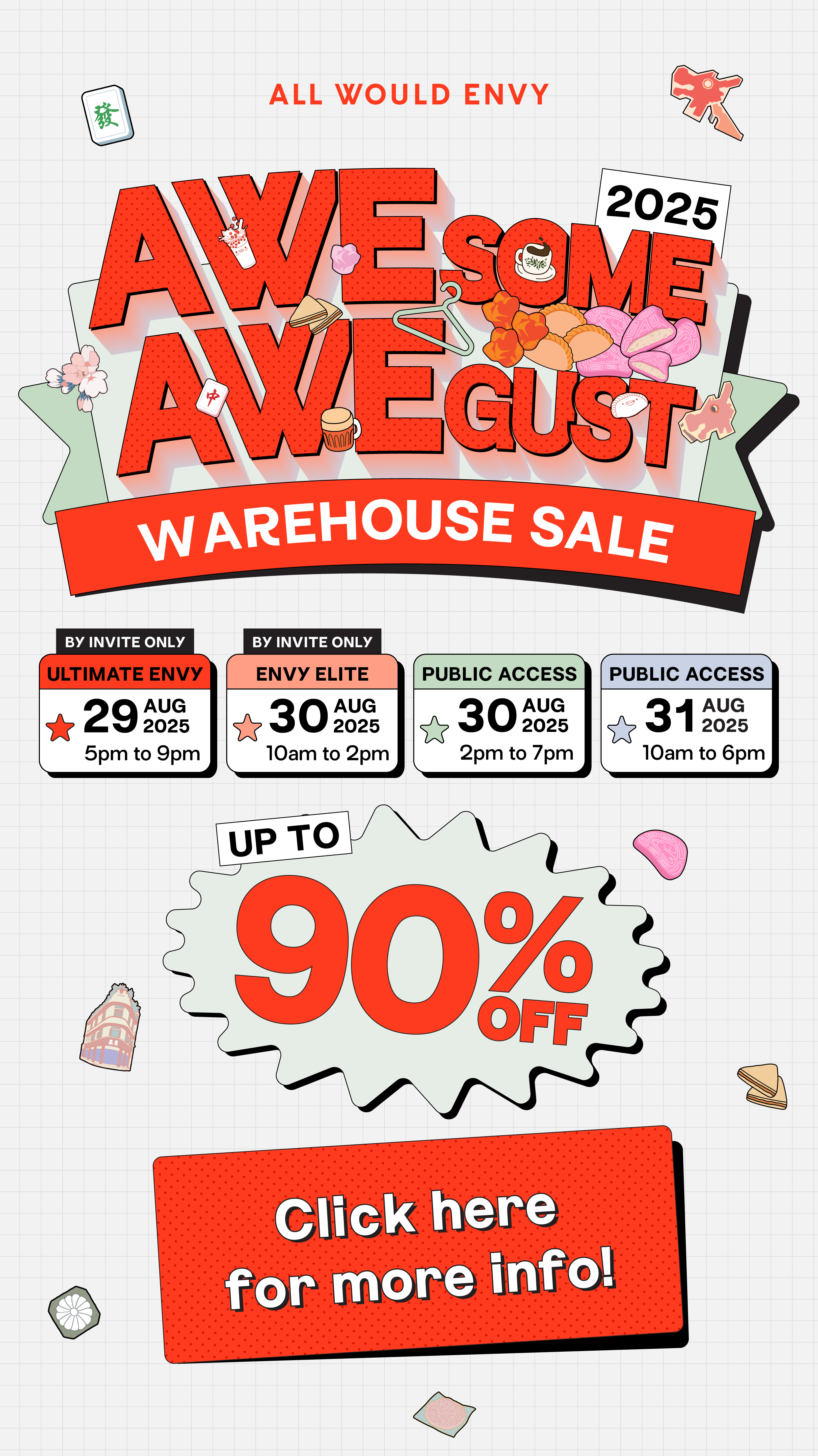 AWESOME AWEGUST WAREHOUSE SALE 2025