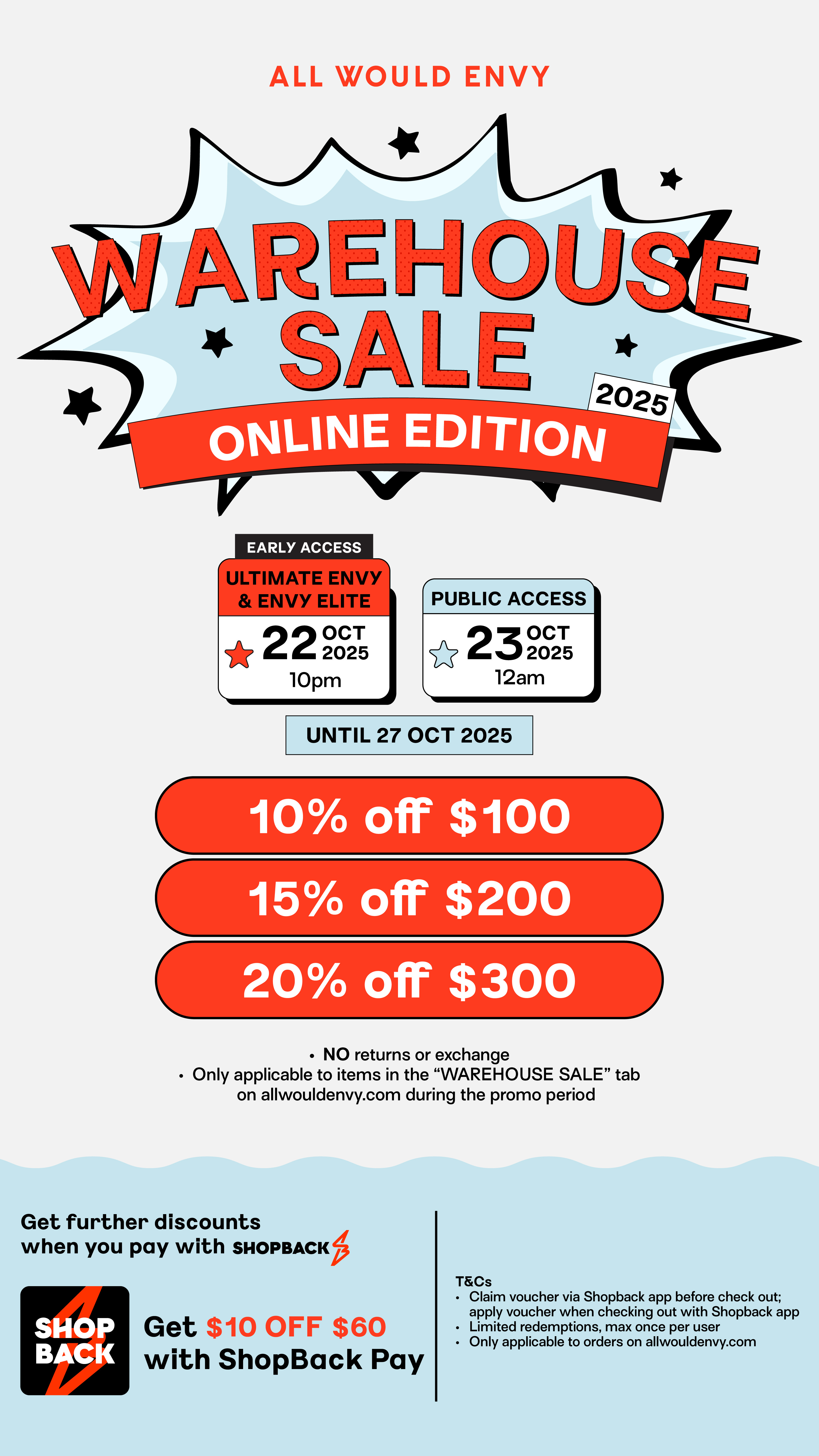 AWE ONLINE WAREHOUSE SALE