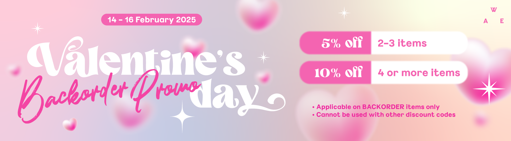 Valentine's Day Backorder Promo