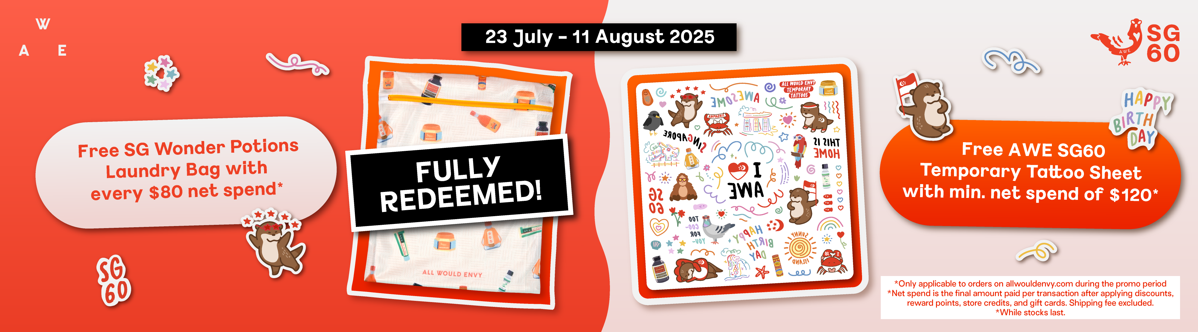 SG60 Temp Tatts + Laundry Bag Promo