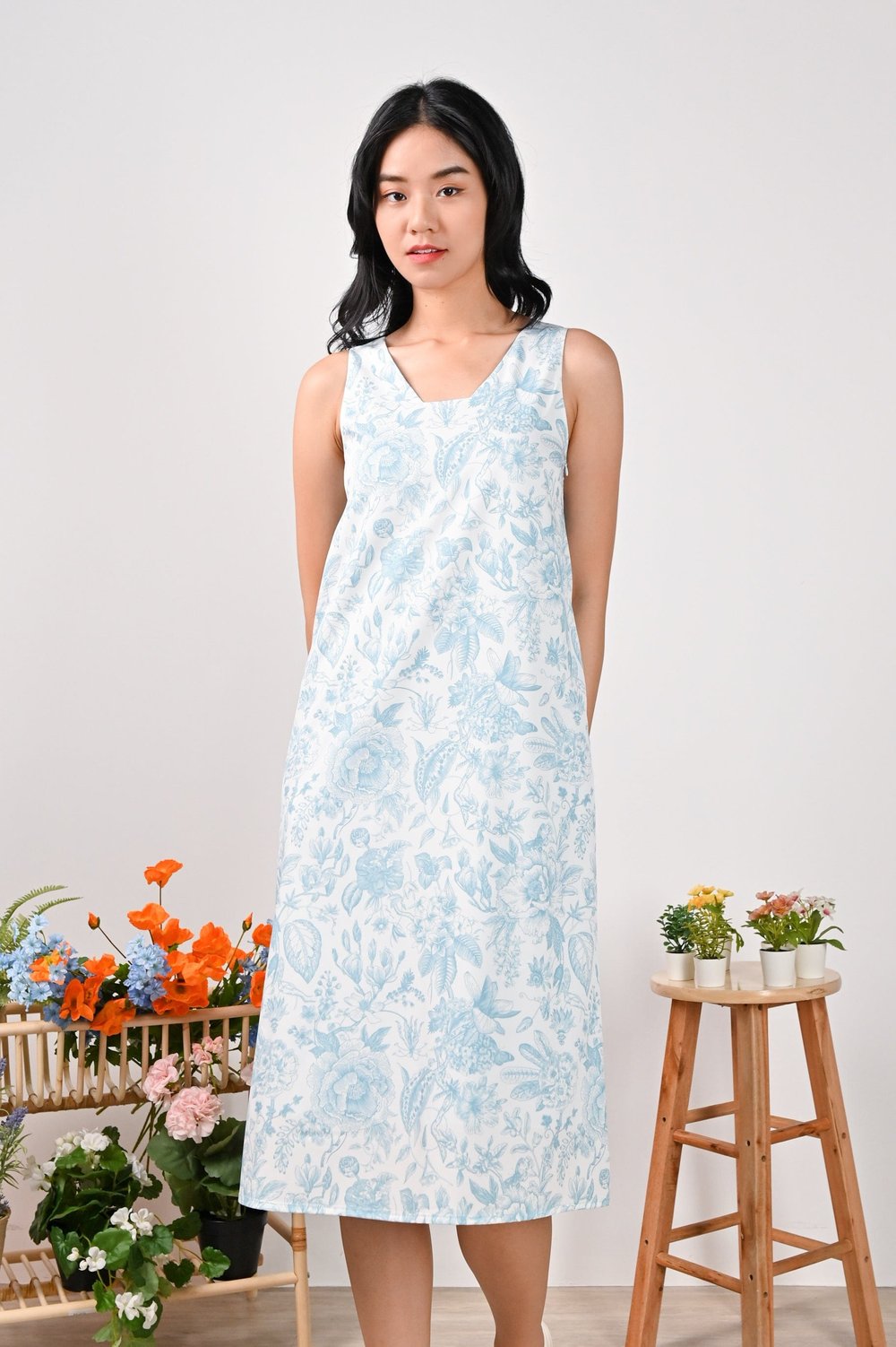 DREAMY PORCELAIN MIDI DRESS DREAMY PORCELAIN MIDI DRESS