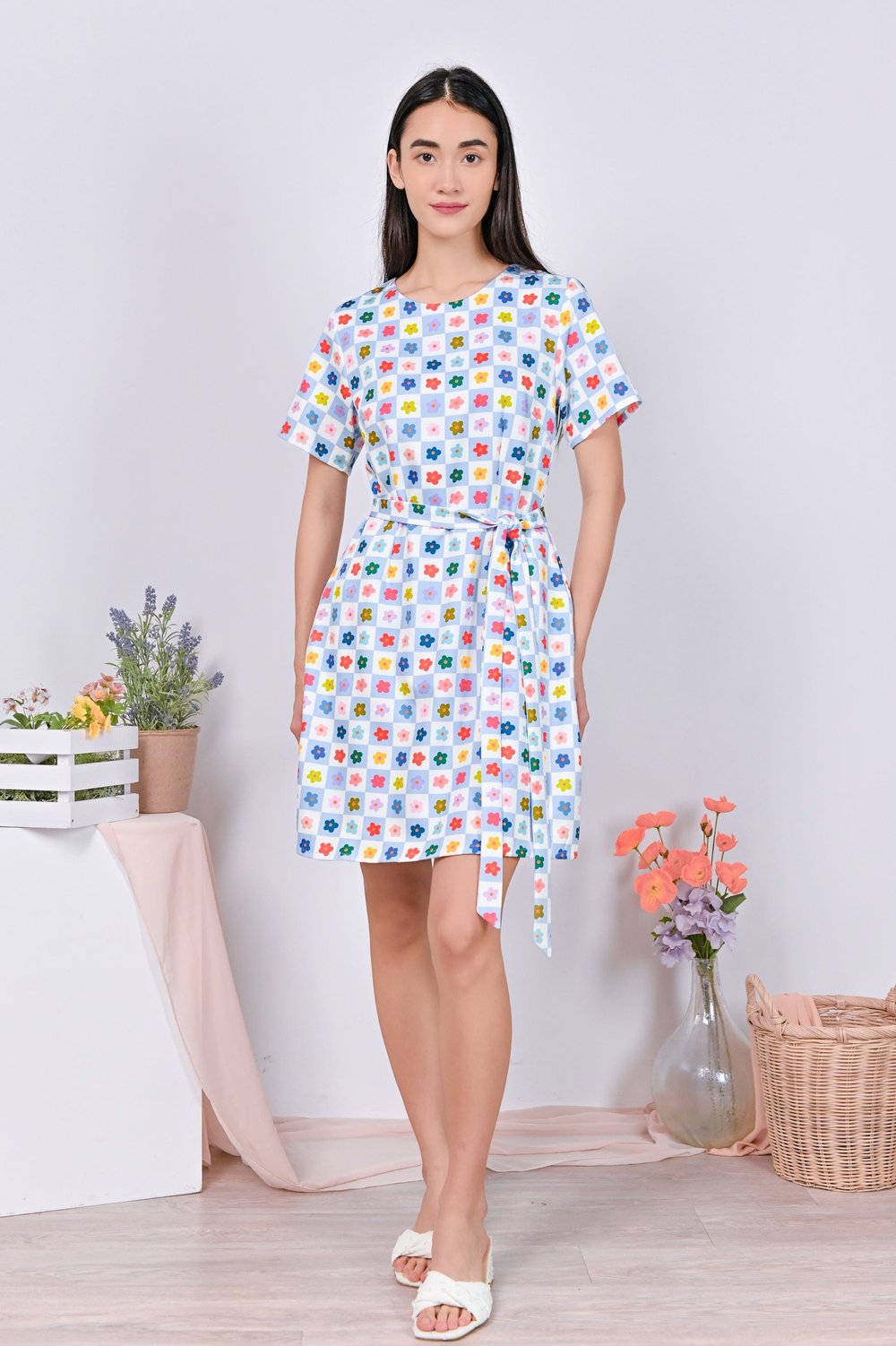 GOOD GRID SLEEVED DRESS GOOD GRID SLEEVED DRESS