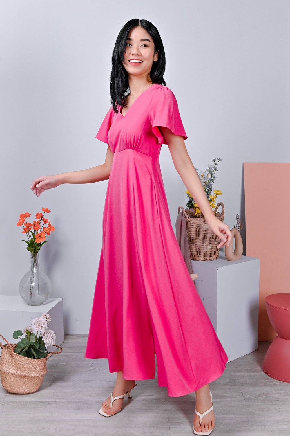 NELMA MAXI DRESS IN PINK