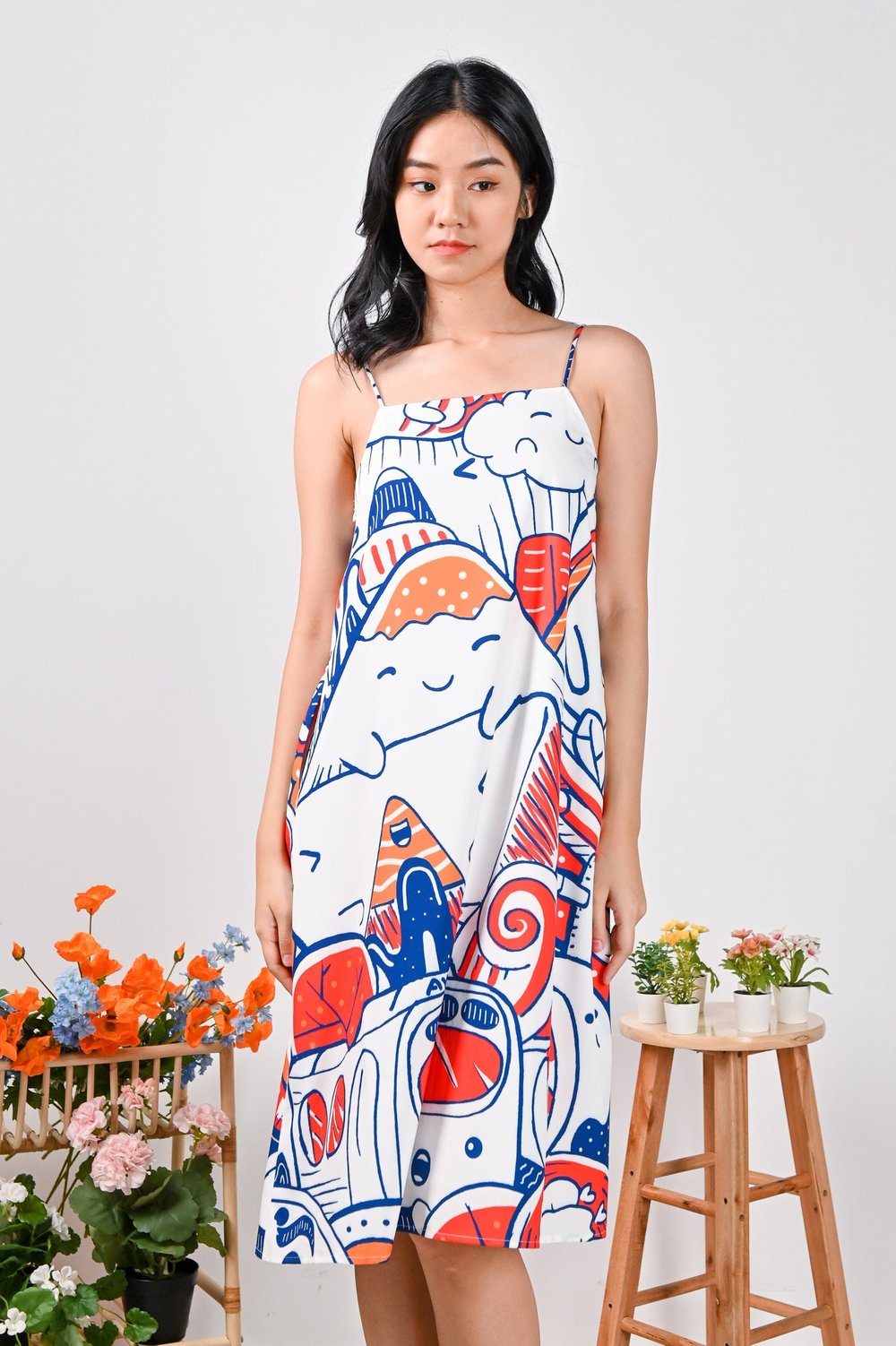 TOKYO SPAG TENT DRESS IN COLOUR TOKYO SPAG TENT DRESS IN COLOUR