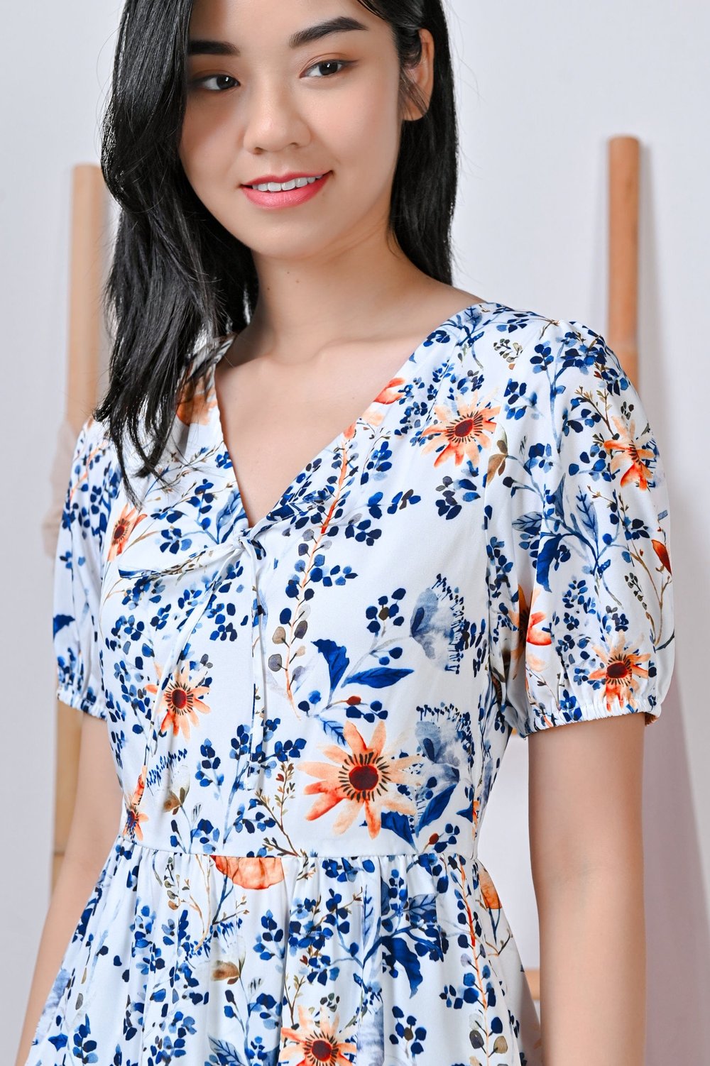 ZEPHYR FLORAL DRESS-ROMPER IN WHITE