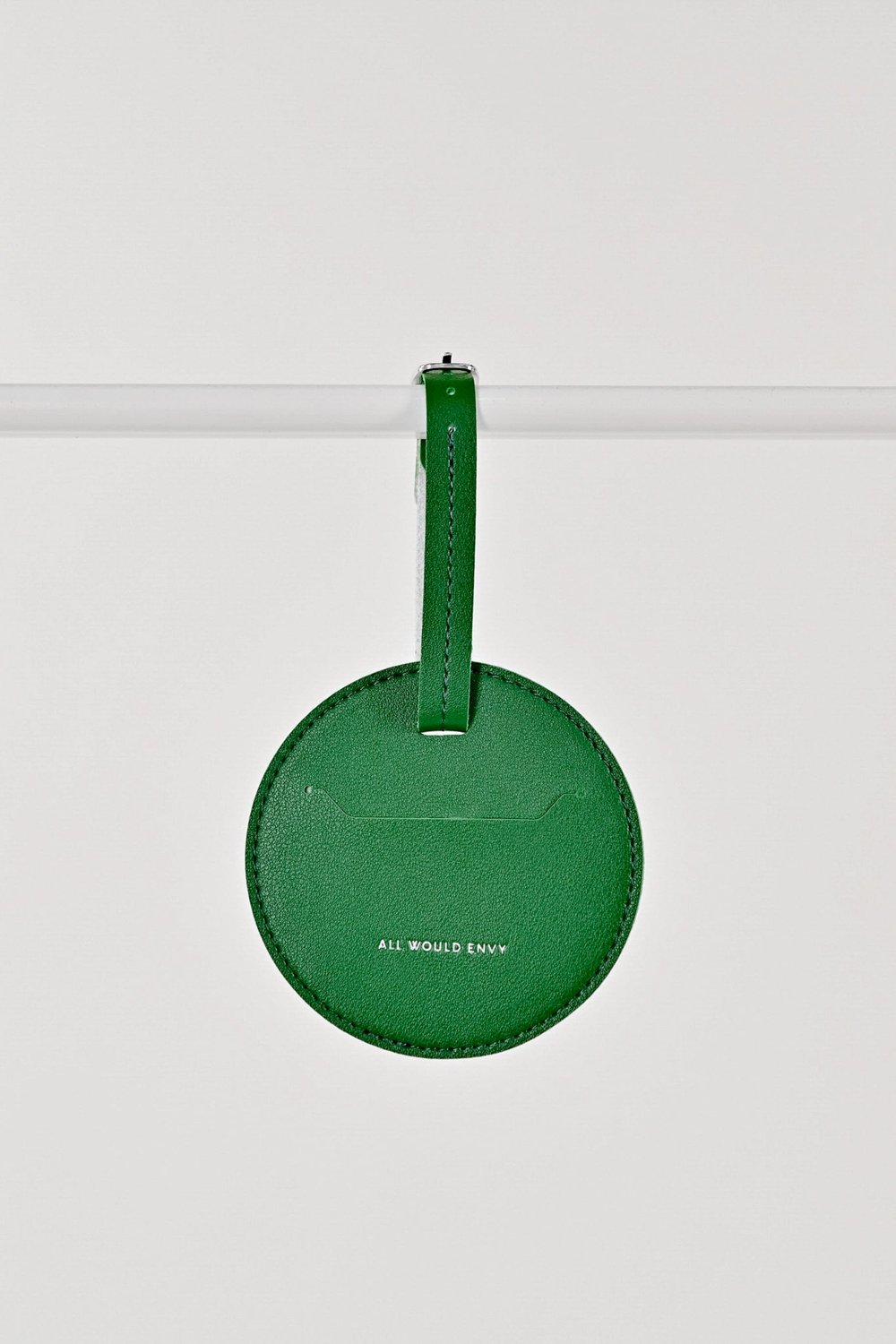 AWE SMILES LUGGAGE TAG IN FOREST GREEN