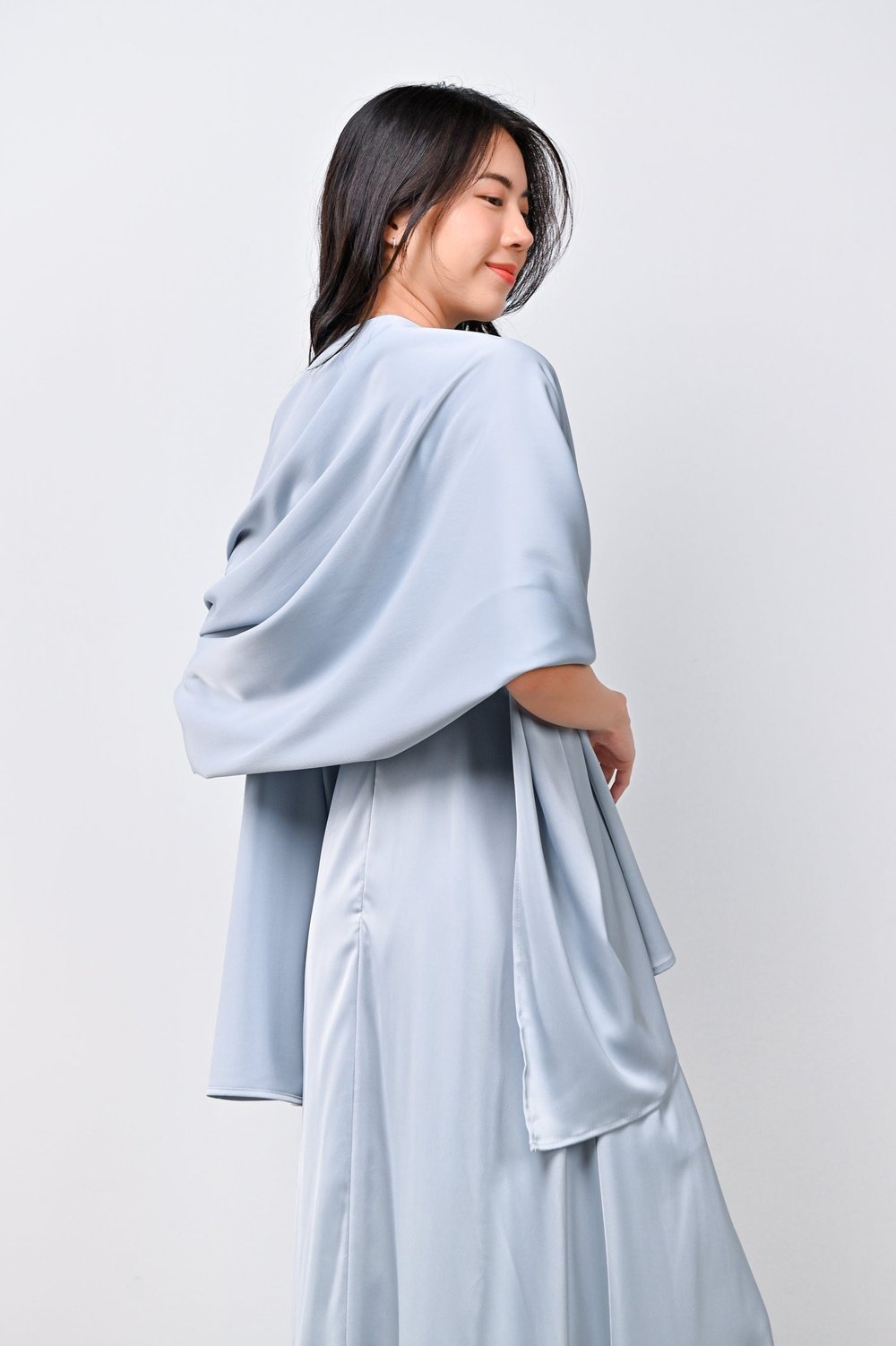 JAIME SHAWL / SCARF IN LIGHT-BLUE JAIME SHAWL / SCARF IN LIGHT-BLUE