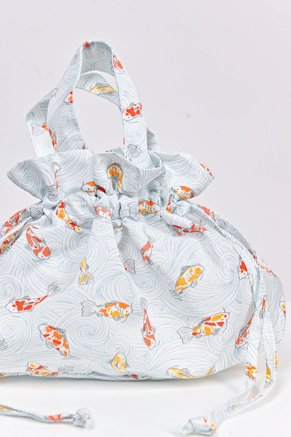 KOI WAVES BLUE DUMPLING BAG KOI WAVES BLUE DUMPLING BAG