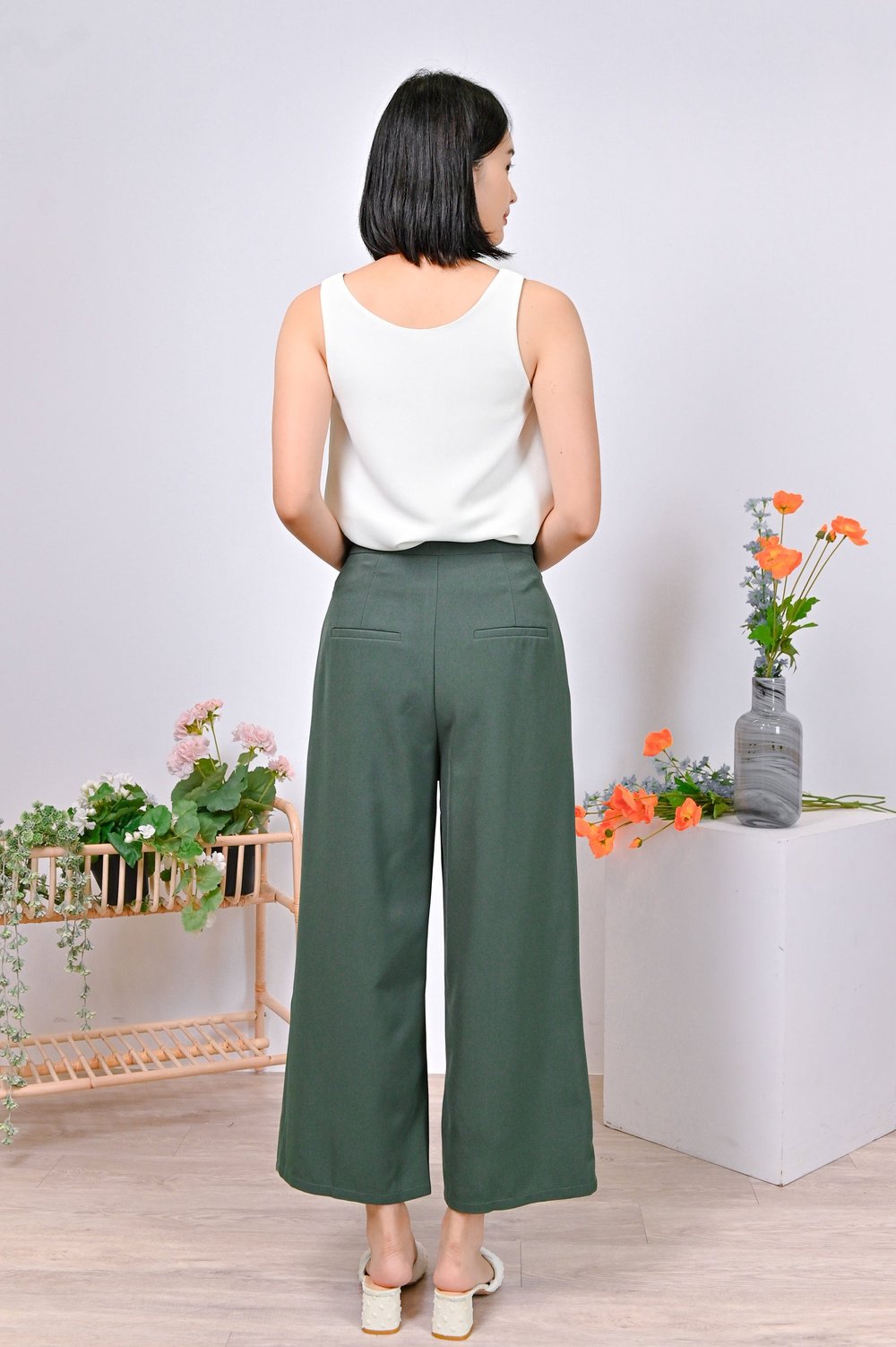 MIN PANTS IN PINE GREEN