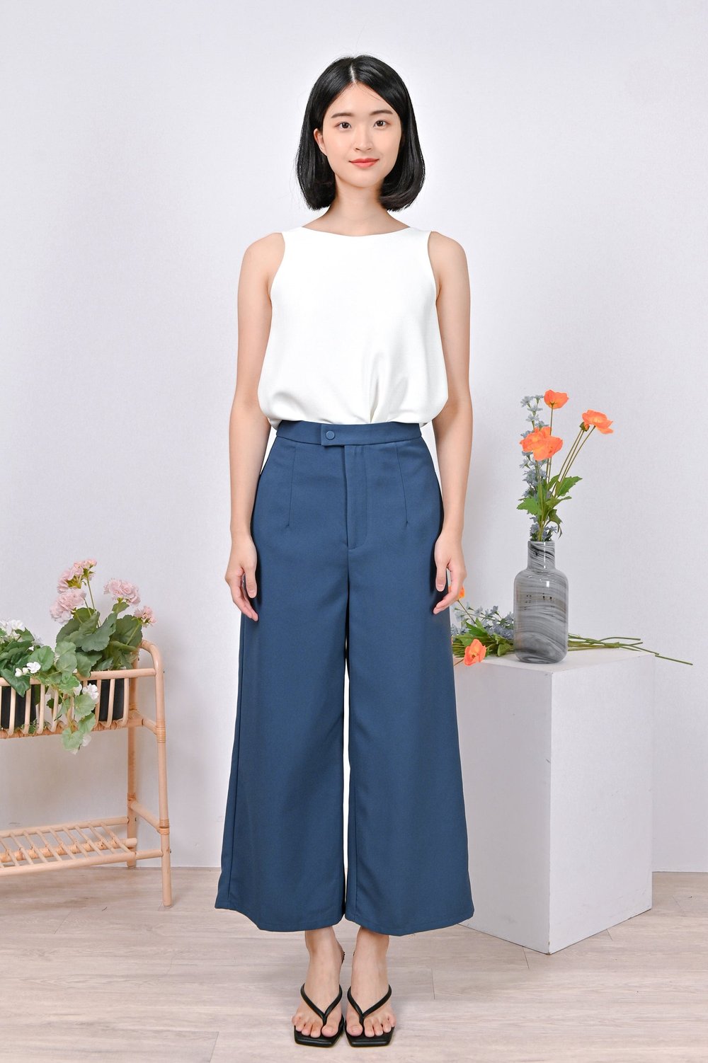 MIN PANTS IN STEEL BLUE