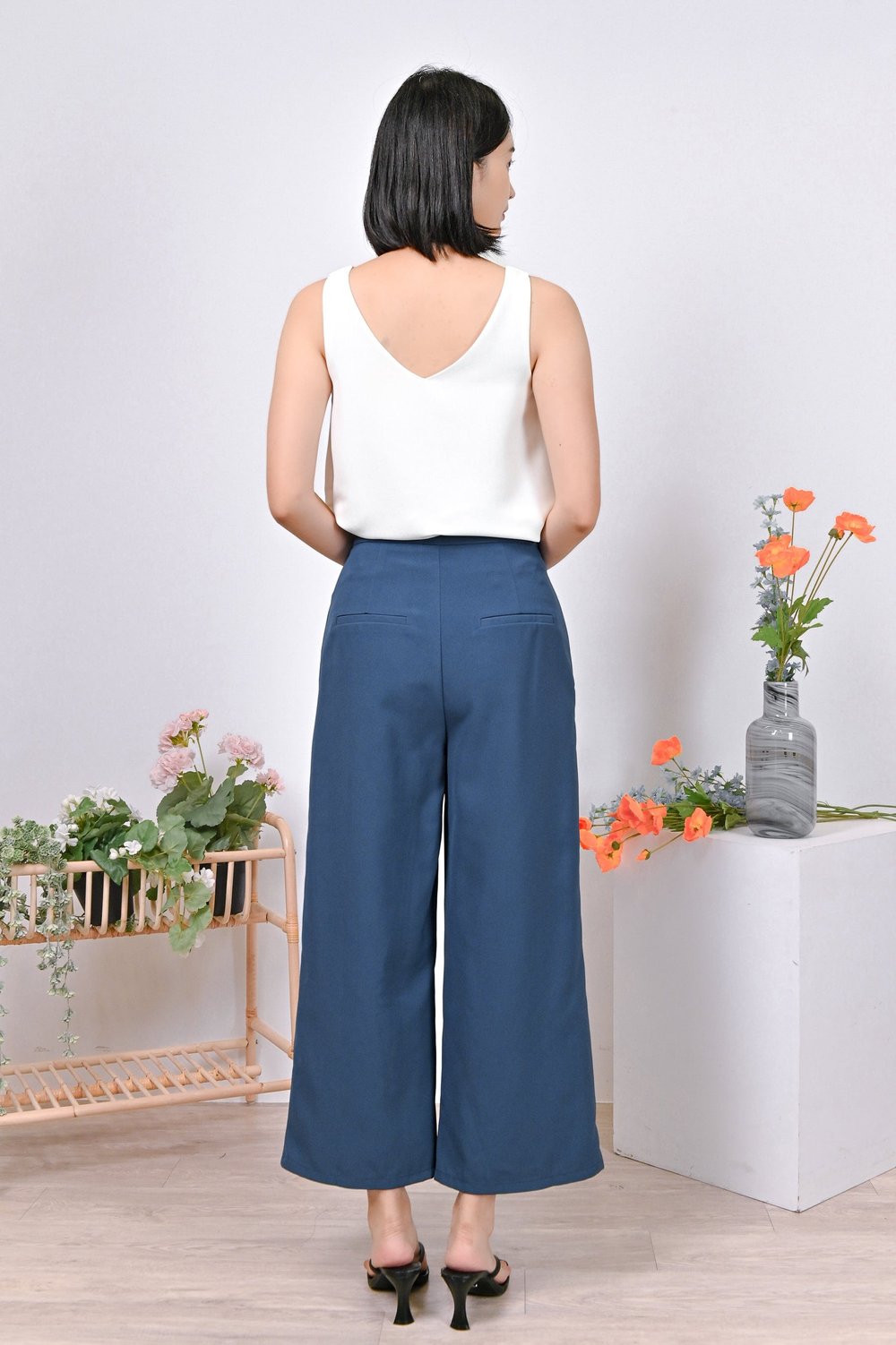 MIN PANTS IN STEEL BLUE
