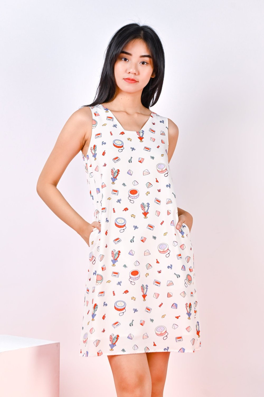 80S GAMES TWO-WAY A-LINE DRESS
