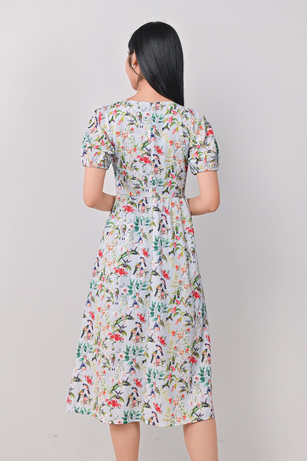 BIRDS OF PARADISE V-NECK DRESS BIRDS OF PARADISE V-NECK DRESS