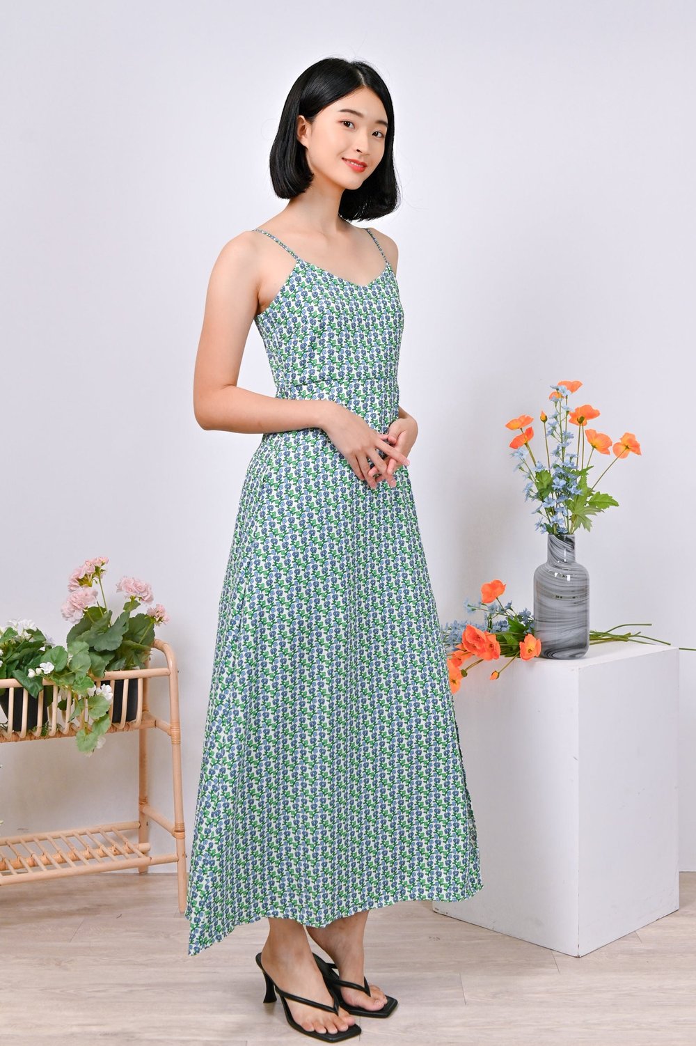 BRITT SPAG MAXI DRESS IN WHITE