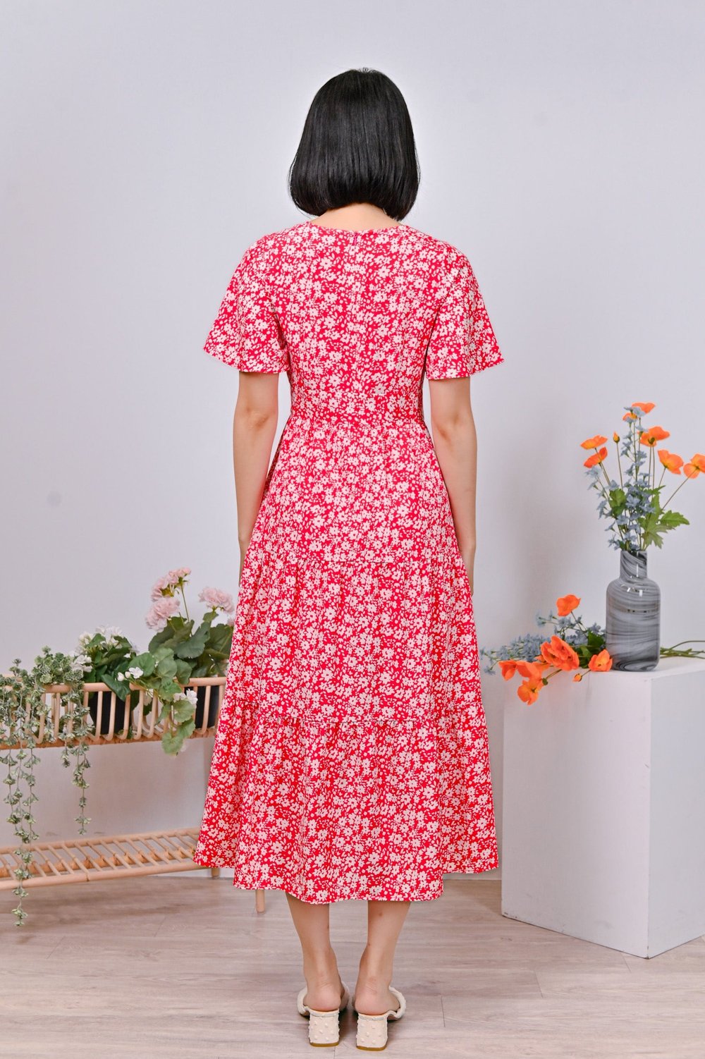 CARMEN MAXI DRESS IN ROSE FLORAL CARMEN MAXI DRESS IN ROSE FLORAL