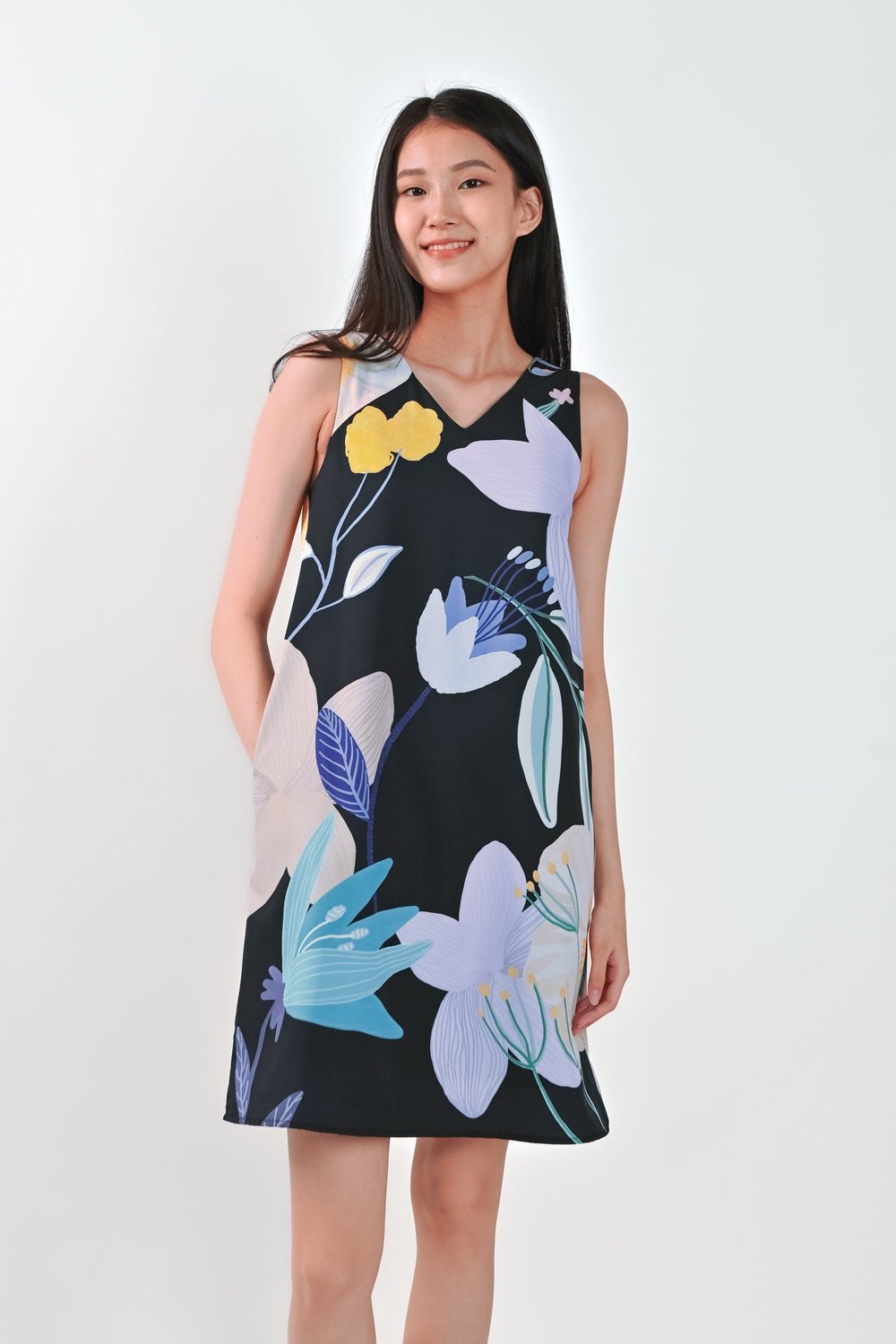 FAIRY FANTASY SHIFT DRESS IN BLACK