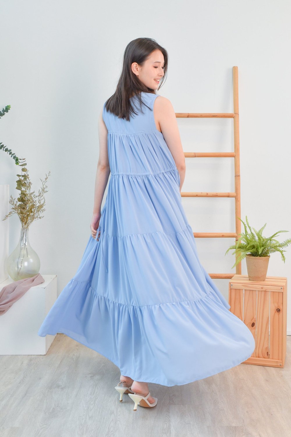 KIMBERLEY TIERED MAXI IN POWDER BLUE