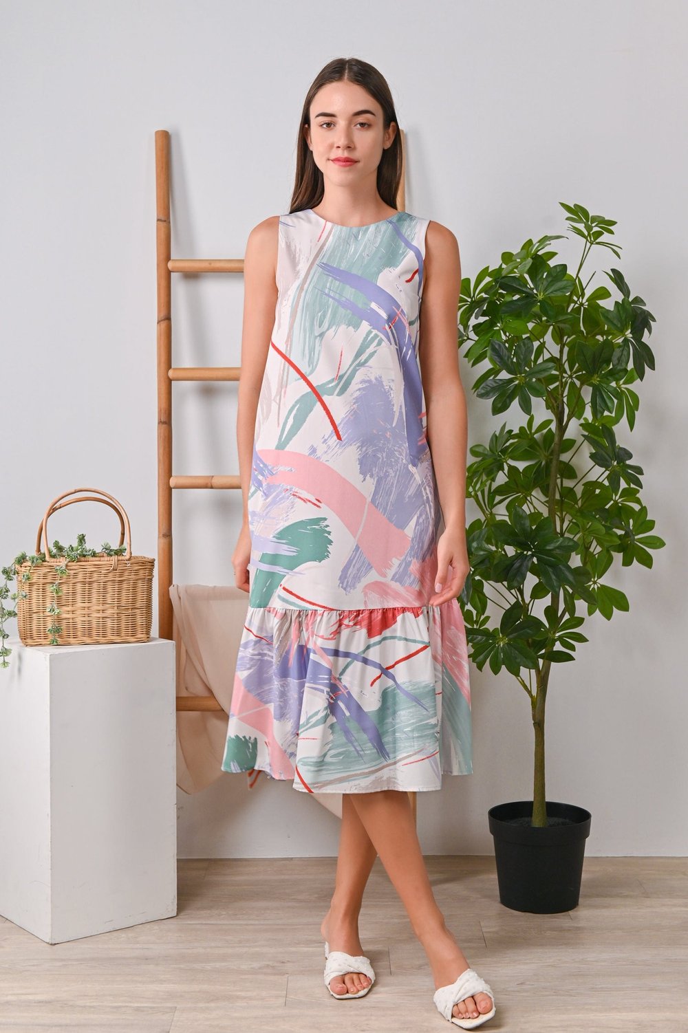 MOD STROKES DROPWAIST DRESS MOD STROKES DROPWAIST DRESS