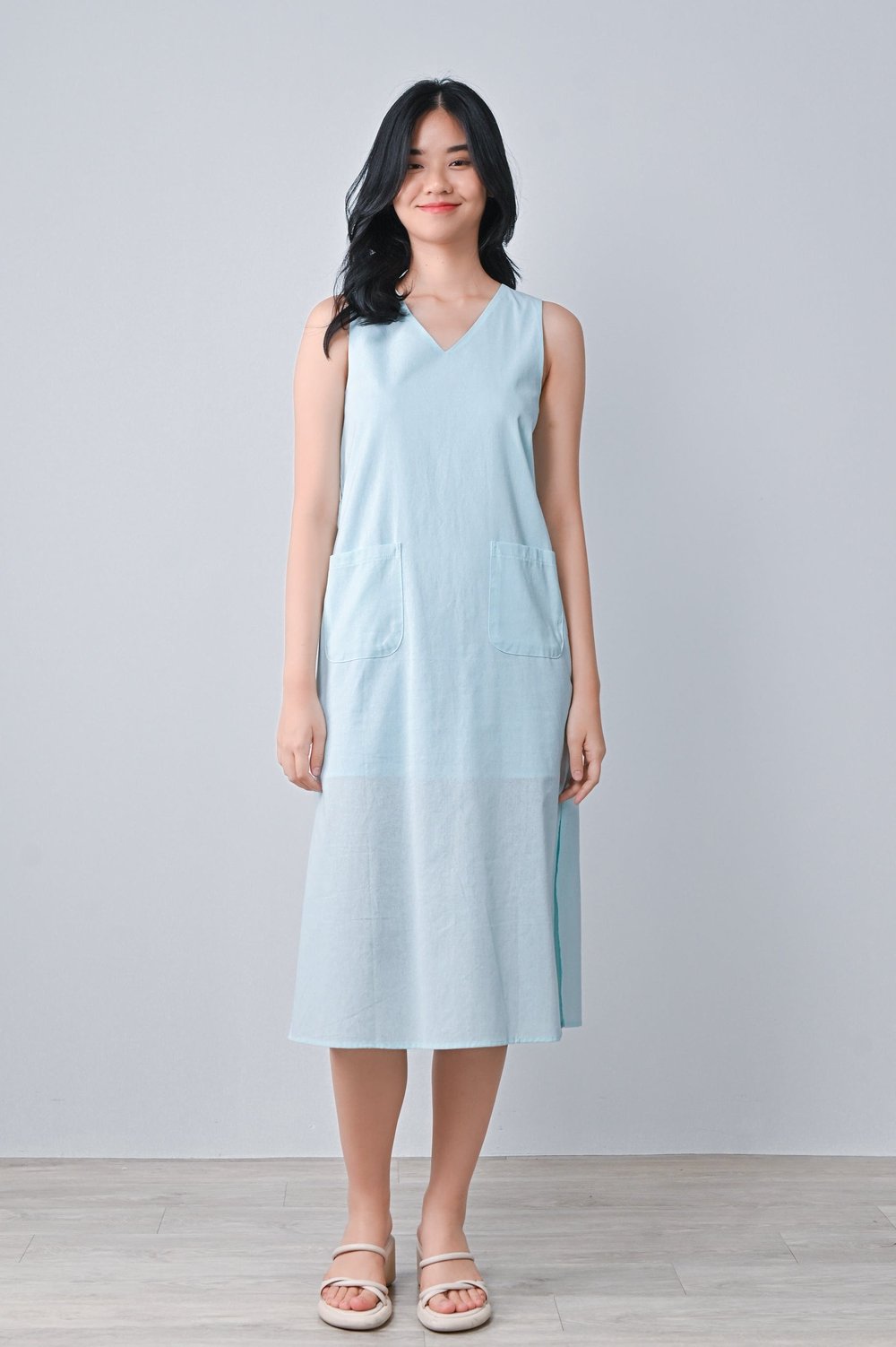 NARI COTTON DRESS IN SKY MINT