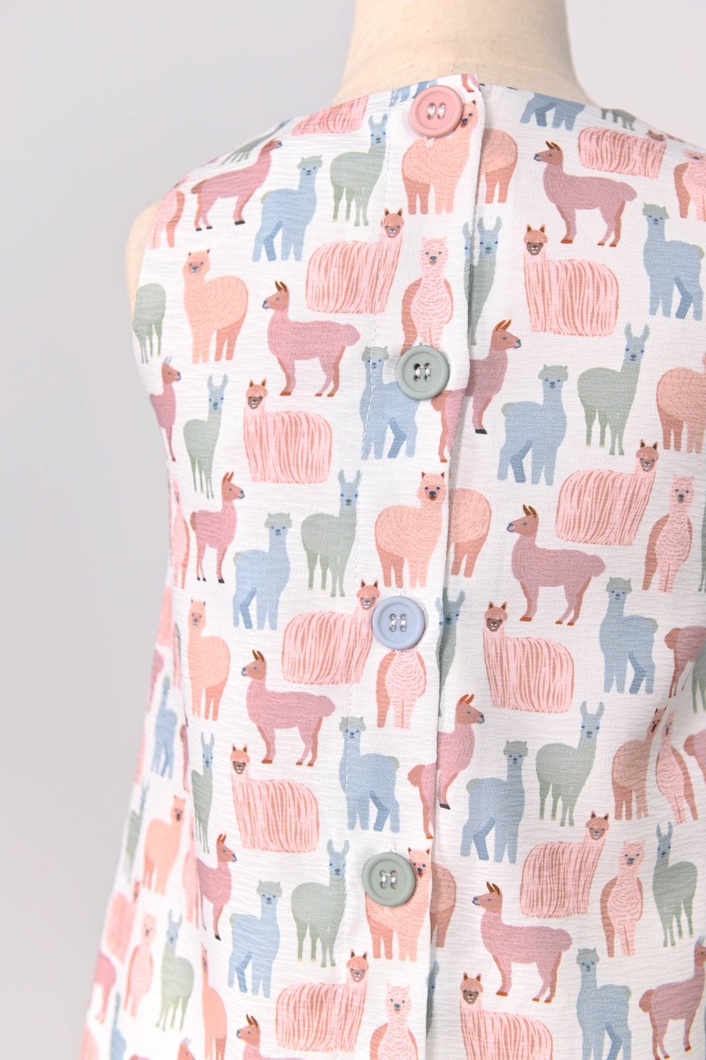 PASTEL LLAMA KIDS' DRESS PASTEL LLAMA KIDS' DRESS