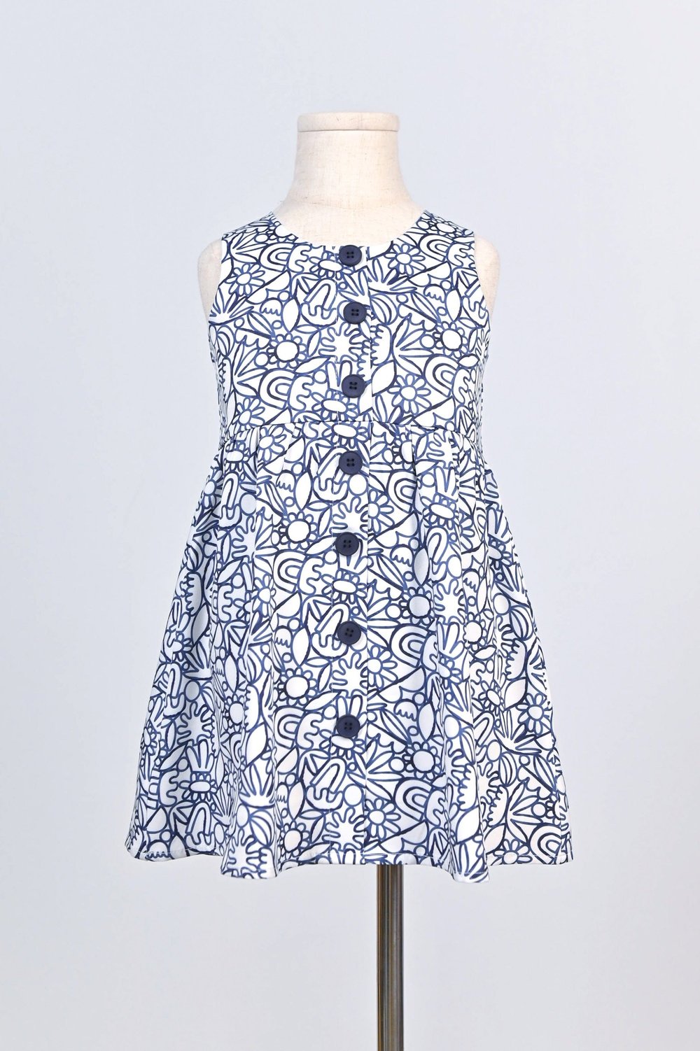 SUNFLOWER DOODLES KIDS' DRESS