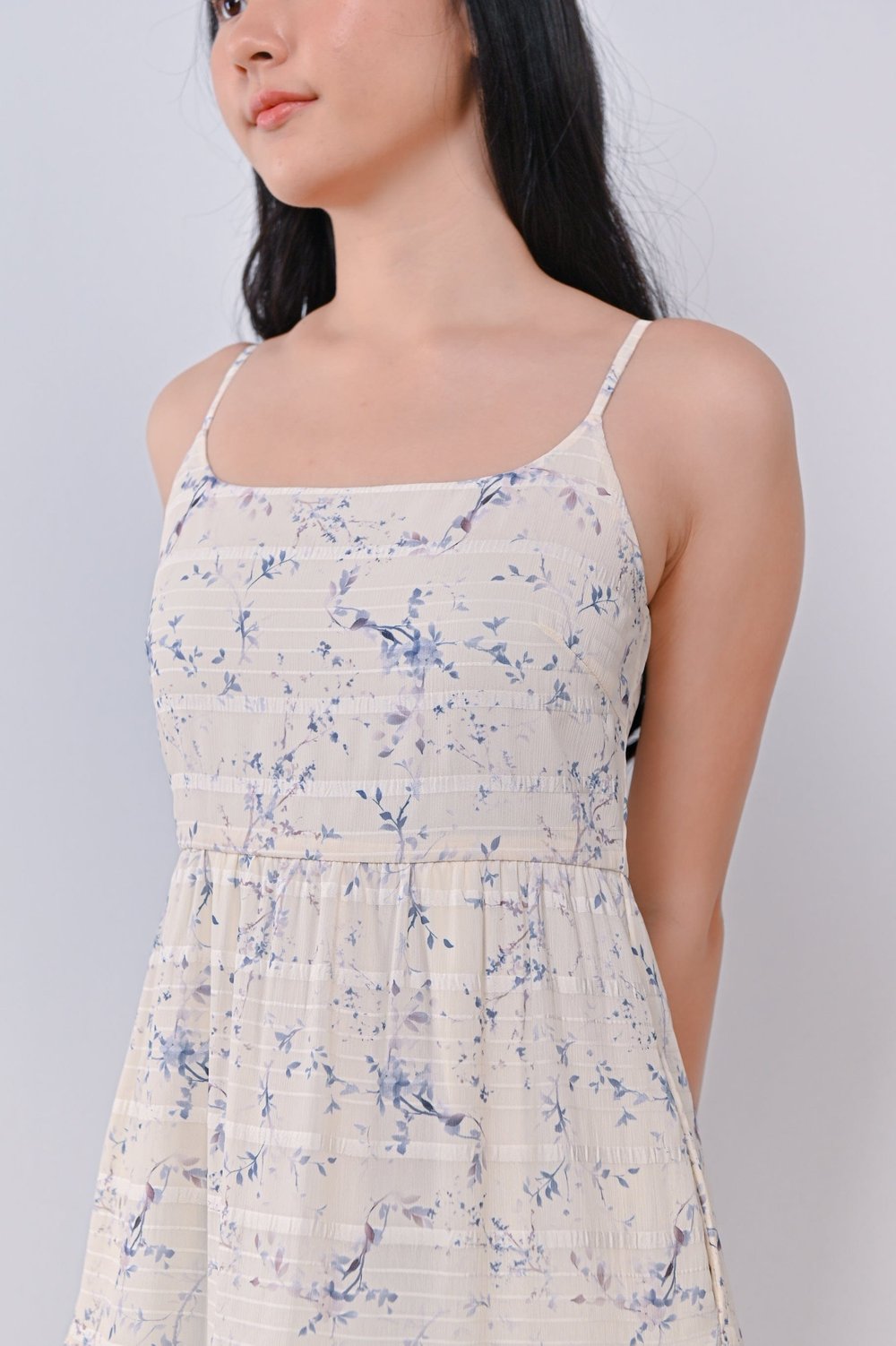 TASSIA FLORAL TIERED SPAG DRESS TASSIA FLORAL TIERED SPAG DRESS