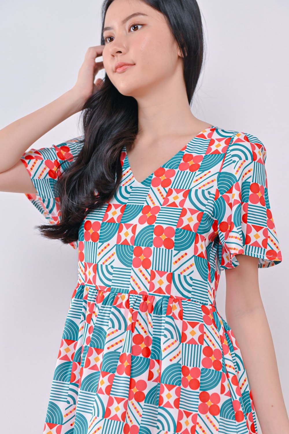 ENCHANTED WHITE V-NECK DRESS-ROMPER