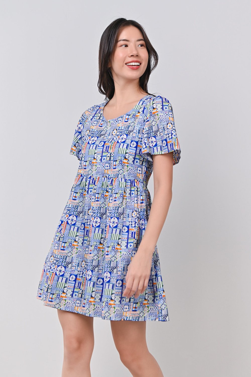 JULES PATCHWORK DRESS-ROMPER