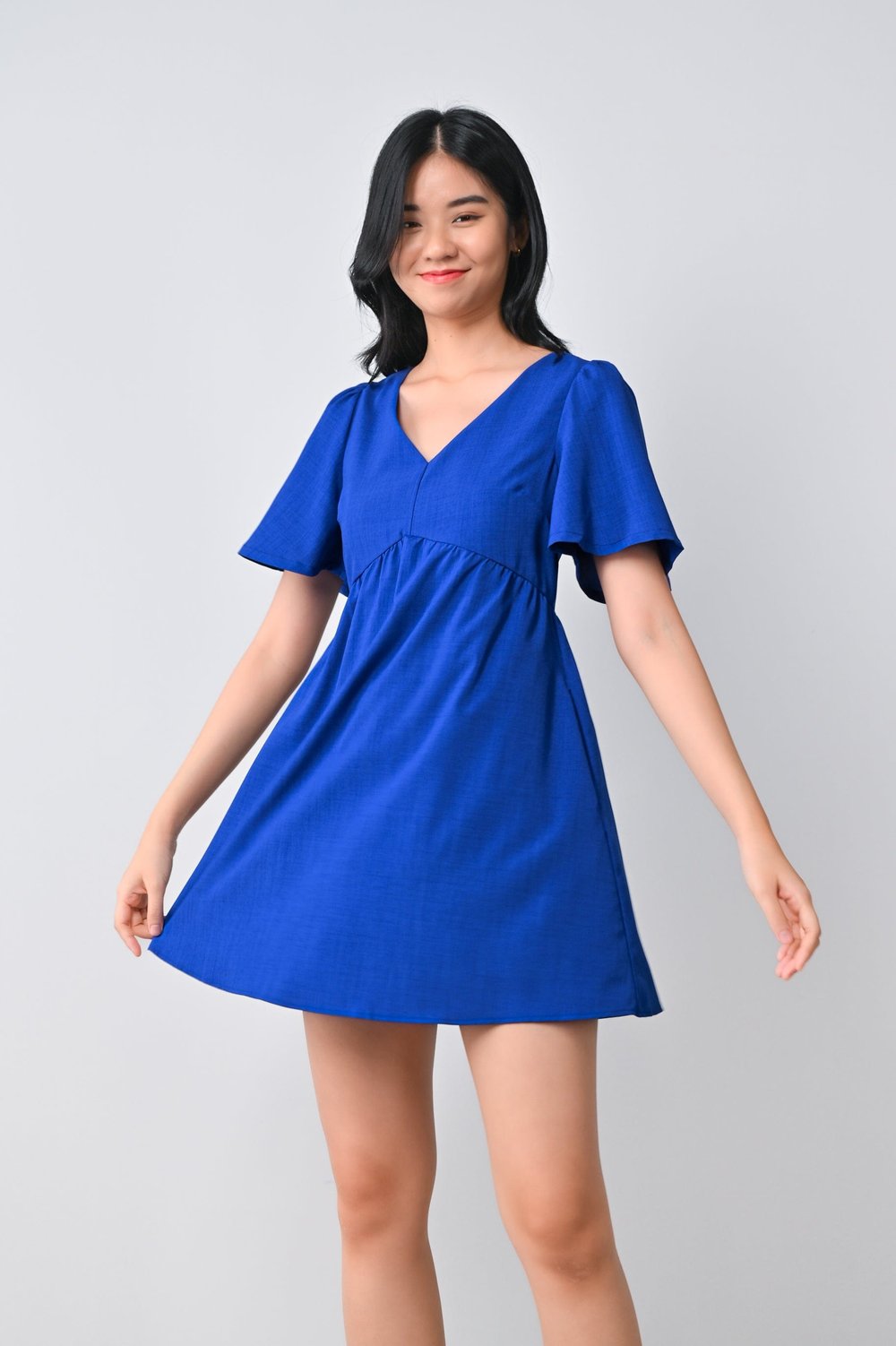 KARO DRESS-ROMPER IN COBALT BLUE