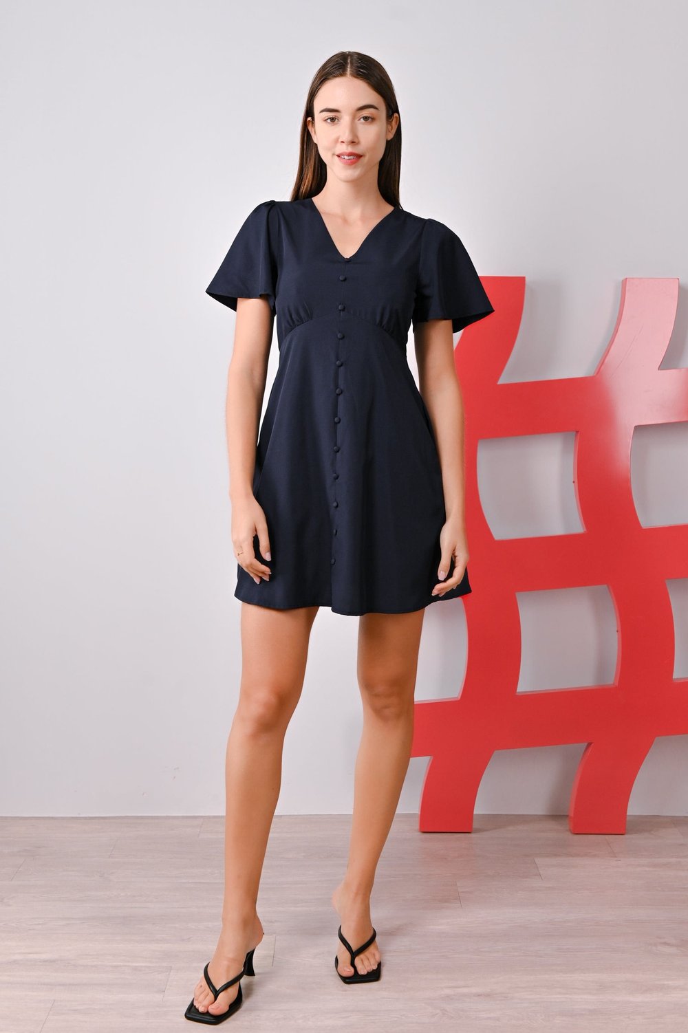 KATALYN NAVY DRESS-ROMPER