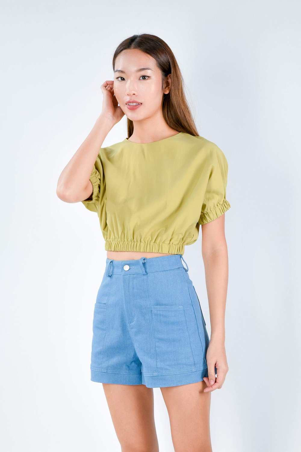ALIRA SLEEVED TOP IN MELLOW YELLOW