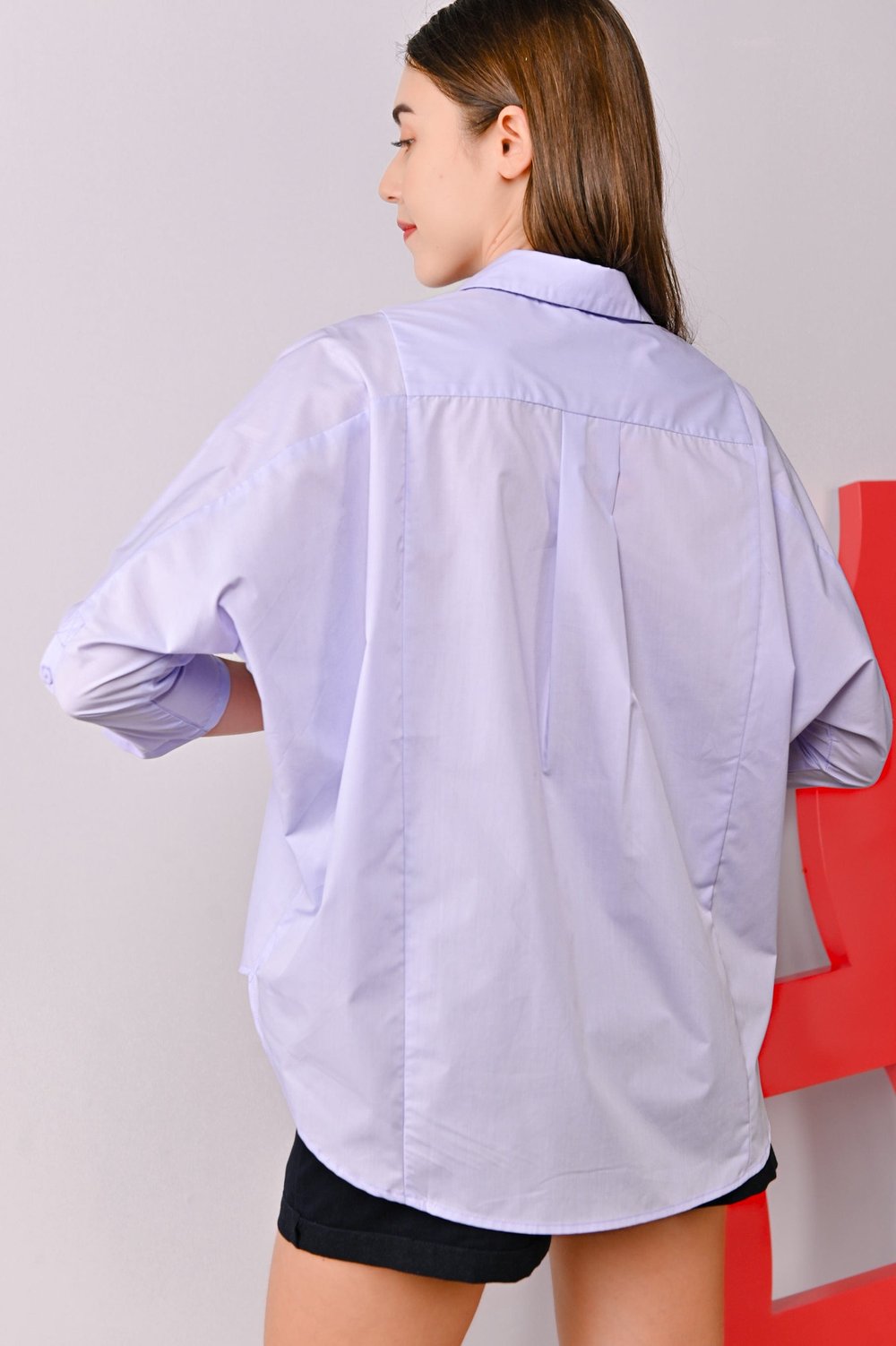 APRIL COTTON SHIRT IN LILAC