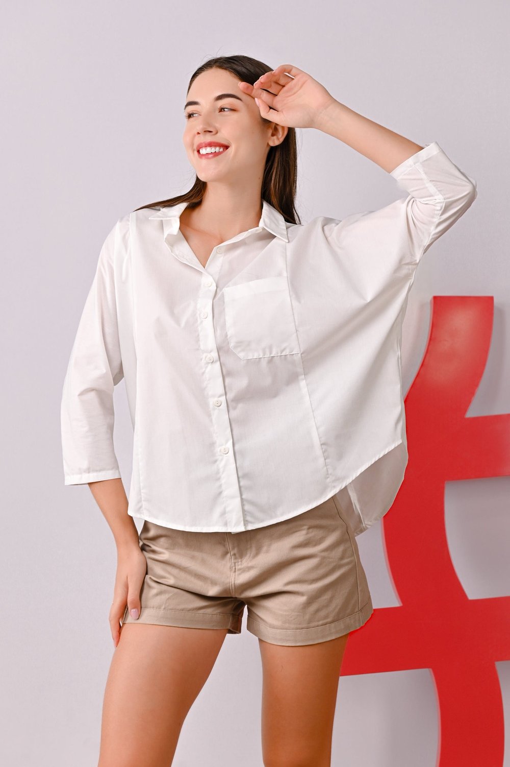 APRIL COTTON SHIRT IN WHITE APRIL COTTON SHIRT IN WHITE