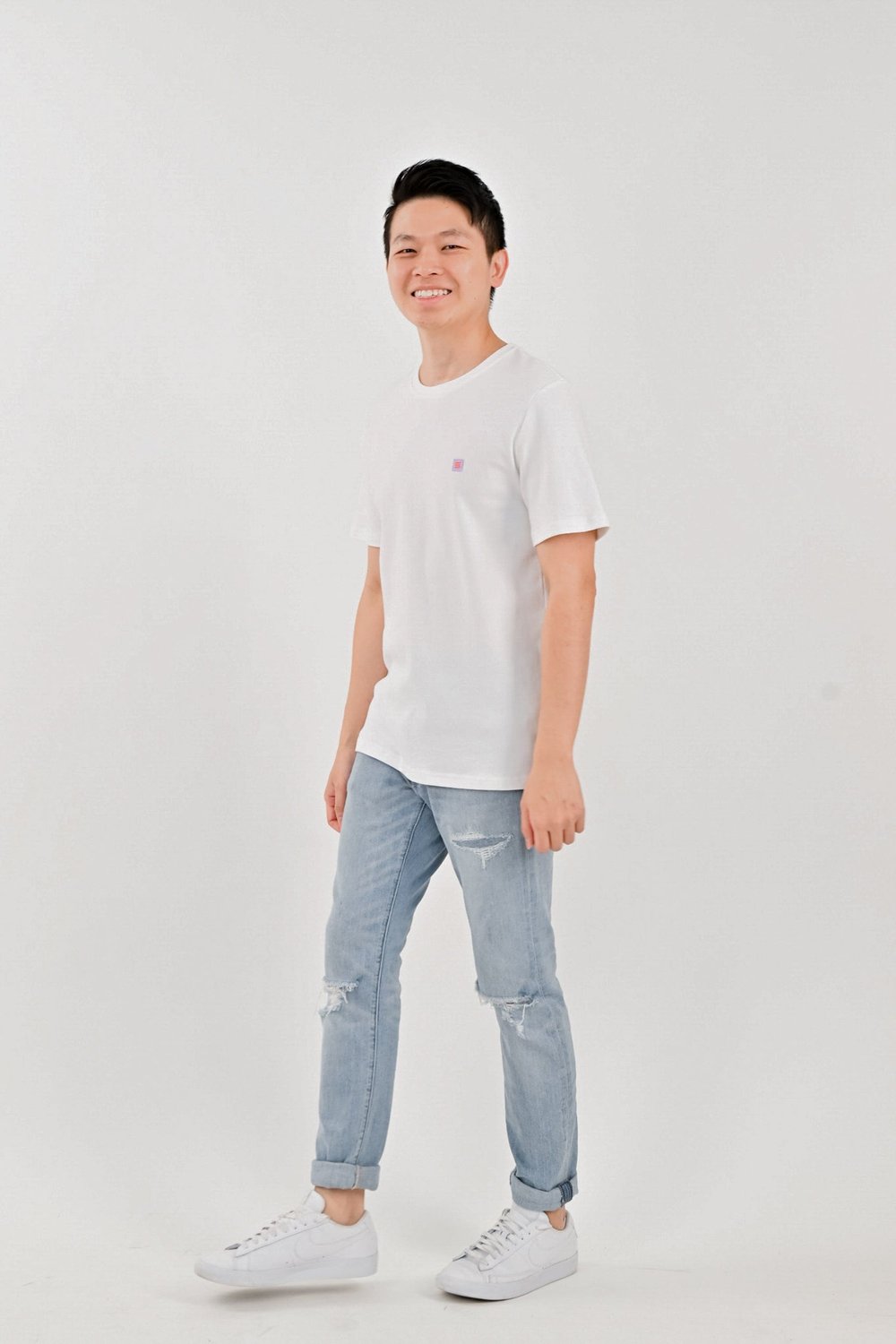 AWE MEN'S LOGO TEE IN WHITE