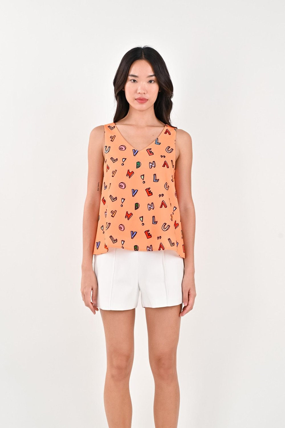 AWEPHABET TWO-WAY TOP IN ORANGE AWEPHABET TWO-WAY TOP IN ORANGE