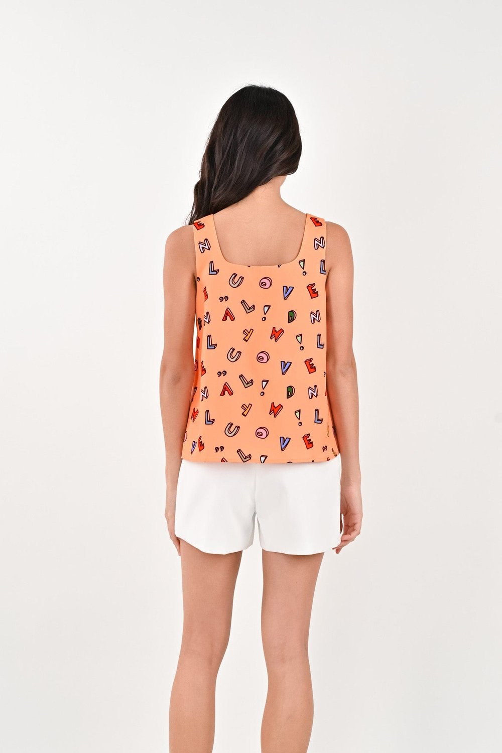 AWEPHABET TWO-WAY TOP IN ORANGE AWEPHABET TWO-WAY TOP IN ORANGE