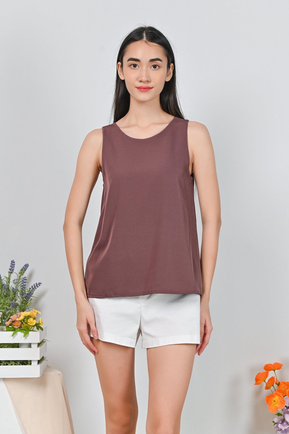 HAZEL TWO-WAY TOP IN PLUM HAZEL TWO-WAY TOP IN PLUM
