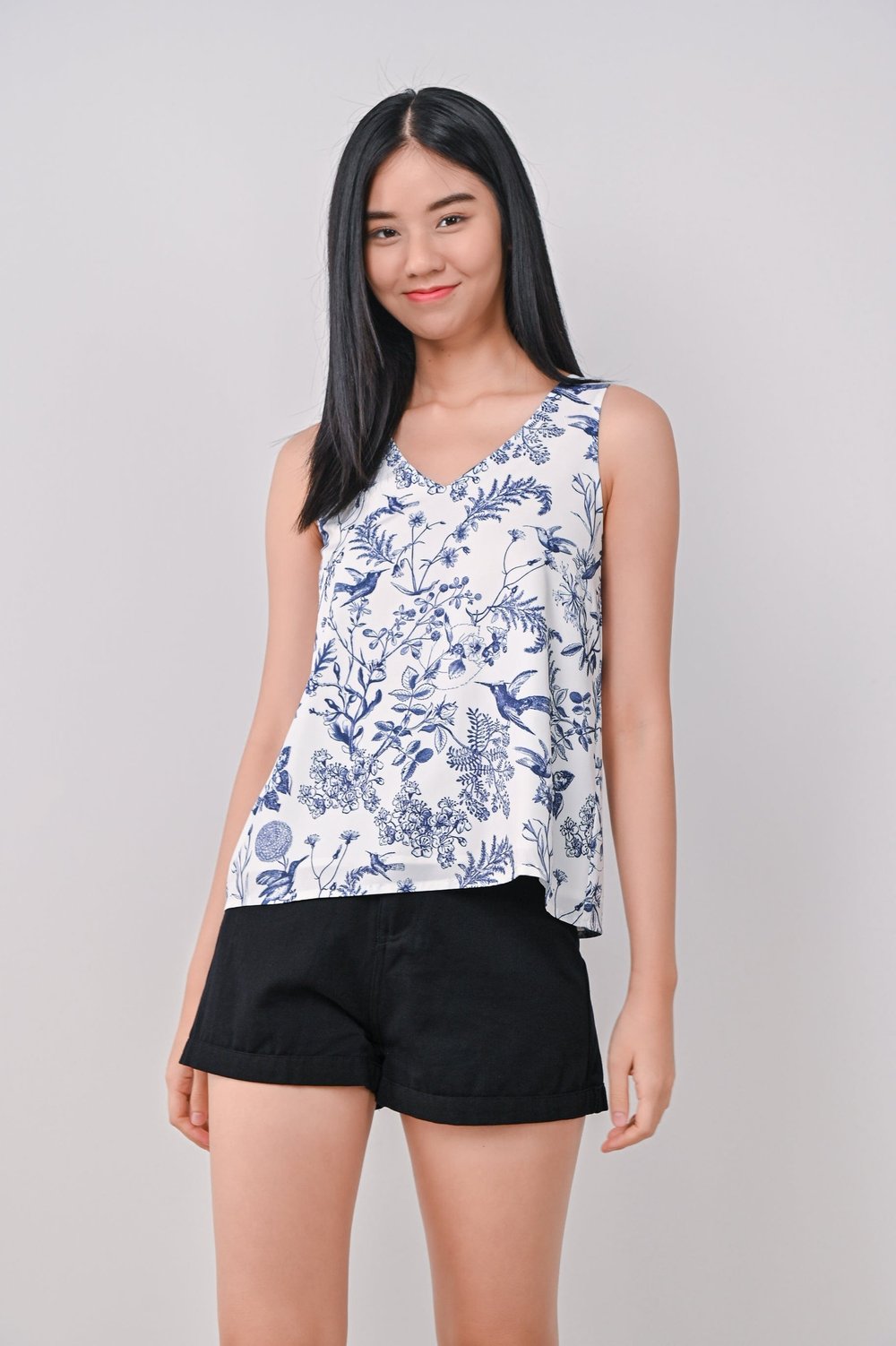 NAVY HUMMINGBIRD TWO-WAY TOP NAVY HUMMINGBIRD TWO-WAY TOP