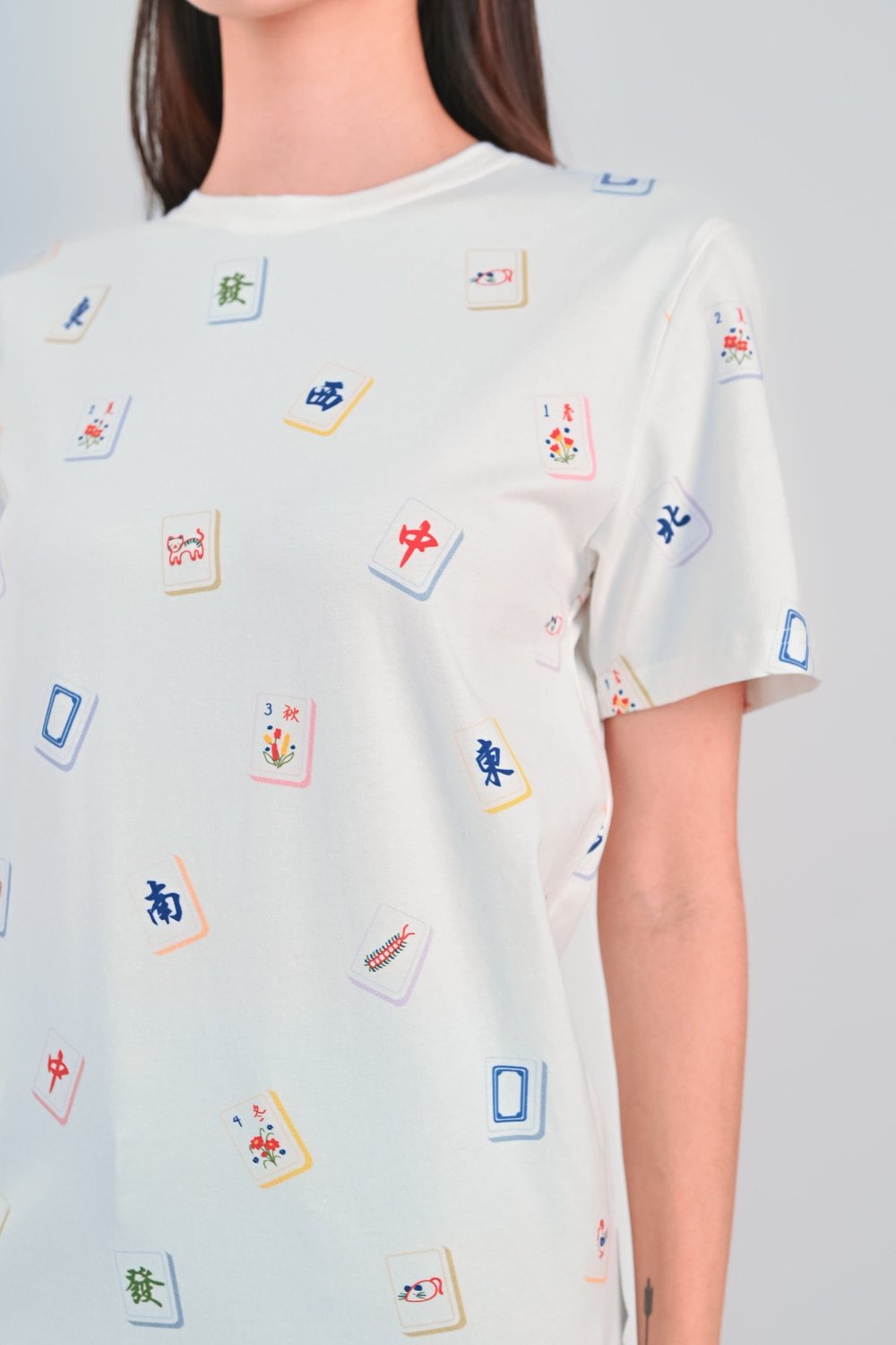 MAHJONG OFF-WHITE UNISEX TEE