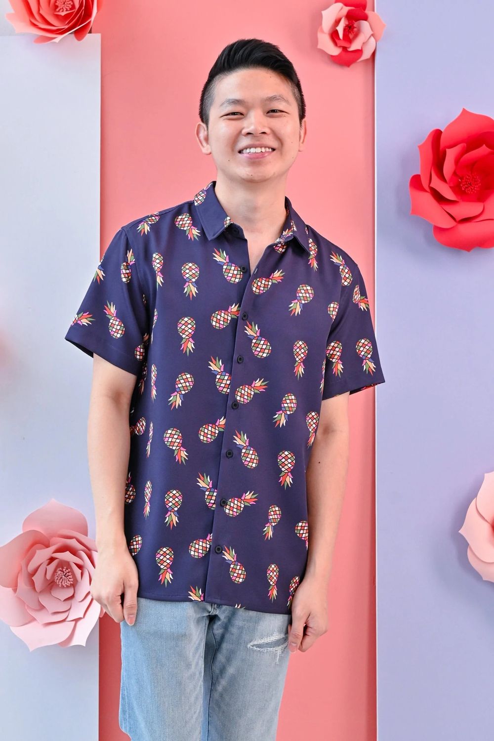 PINEAPPLE COLLARED MEN'S SHIRT