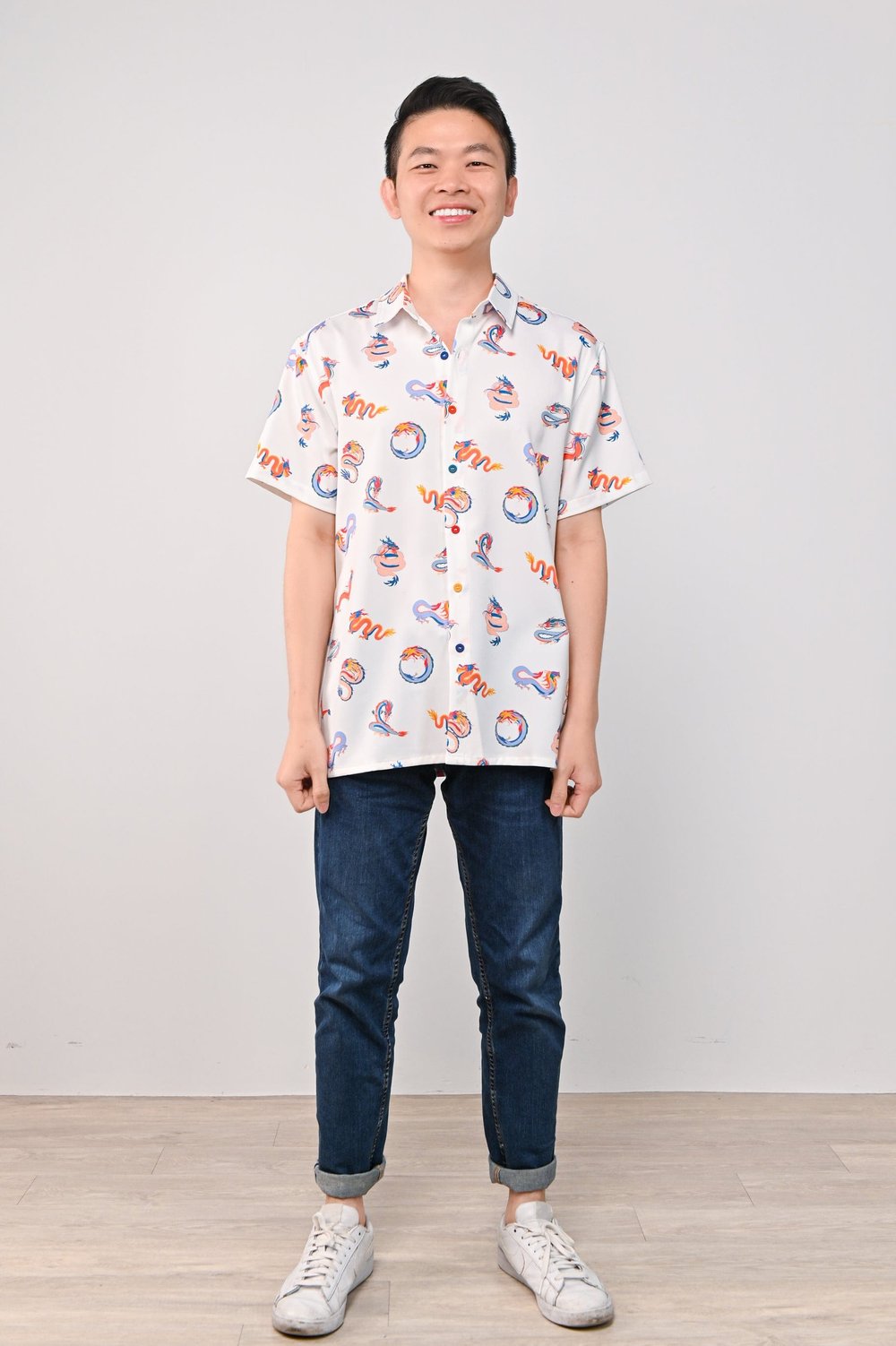FESTIVE DRAGONS MEN'S SHIRT FESTIVE DRAGONS MEN'S SHIRT