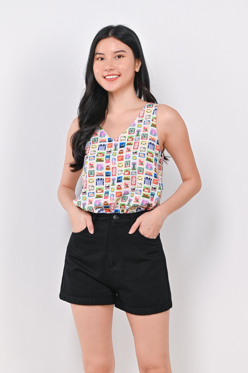 SG STAMPS TWO-WAY TOP