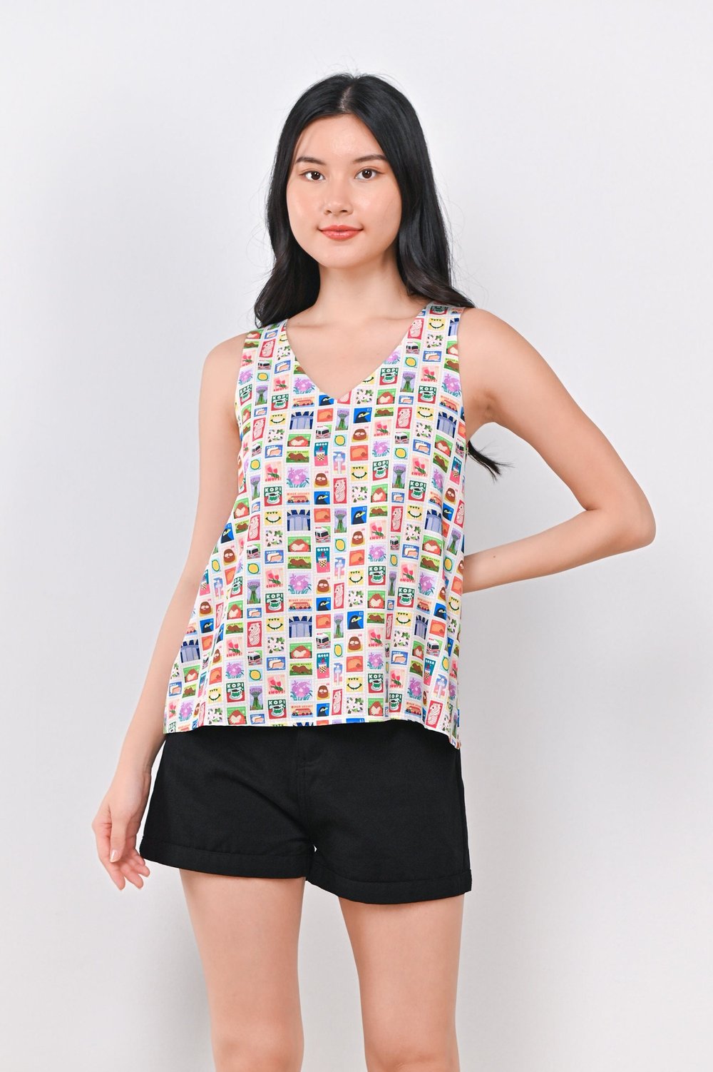 SG STAMPS TWO-WAY TOP