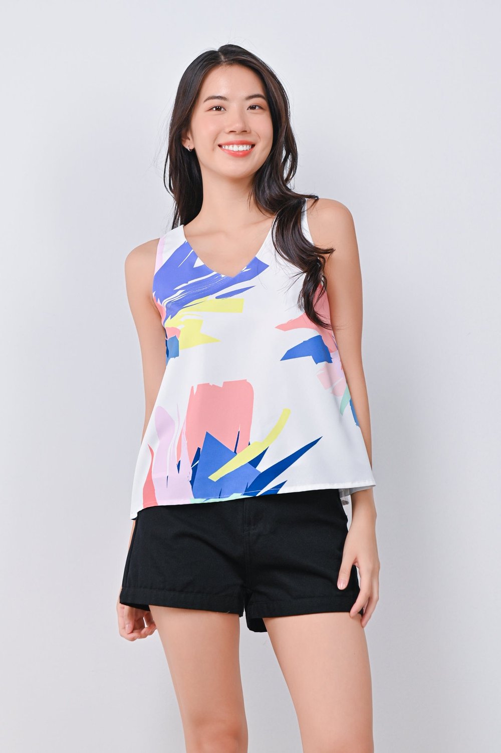 TROPICAL MADNESS TWO-WAY TOP IN OFF-WHITE TROPICAL MADNESS TWO-WAY TOP IN OFF-WHITE