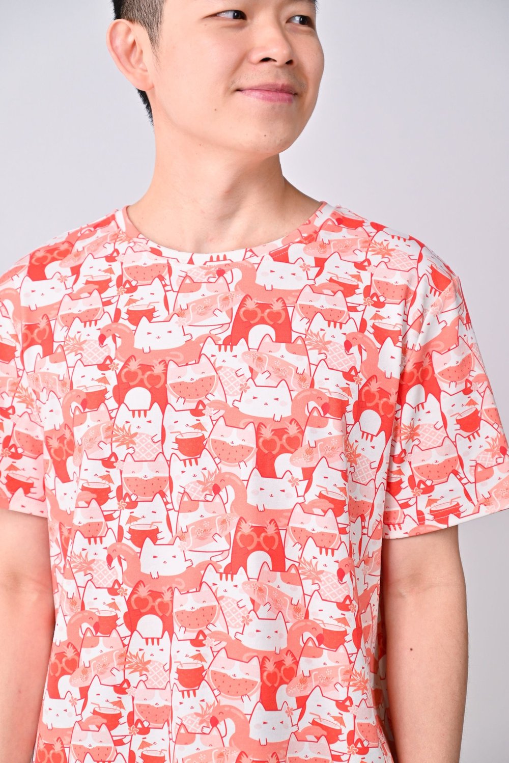 ORANGE WATERMELON CAT UNISEX TEE