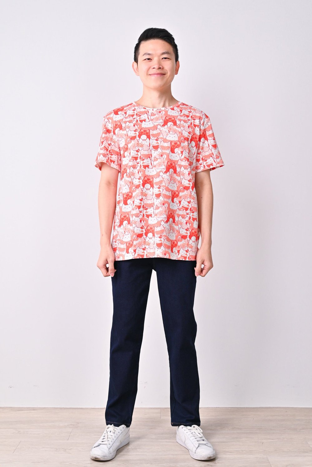 ORANGE WATERMELON CAT UNISEX TEE